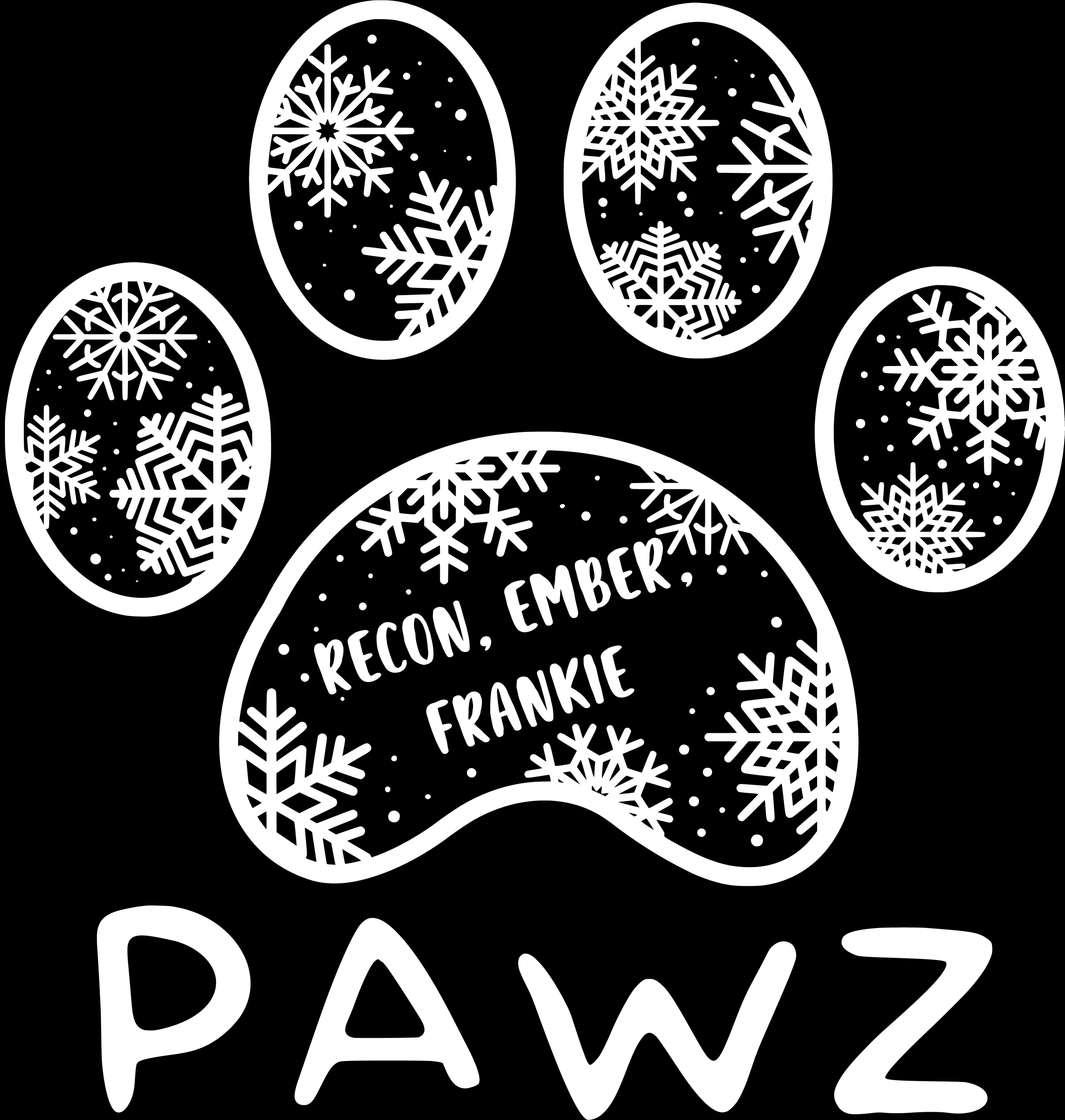 Recon, Ember, Frankie Snowflake (Adult Hoodie) sold by PAWZ product image thumbnail 3