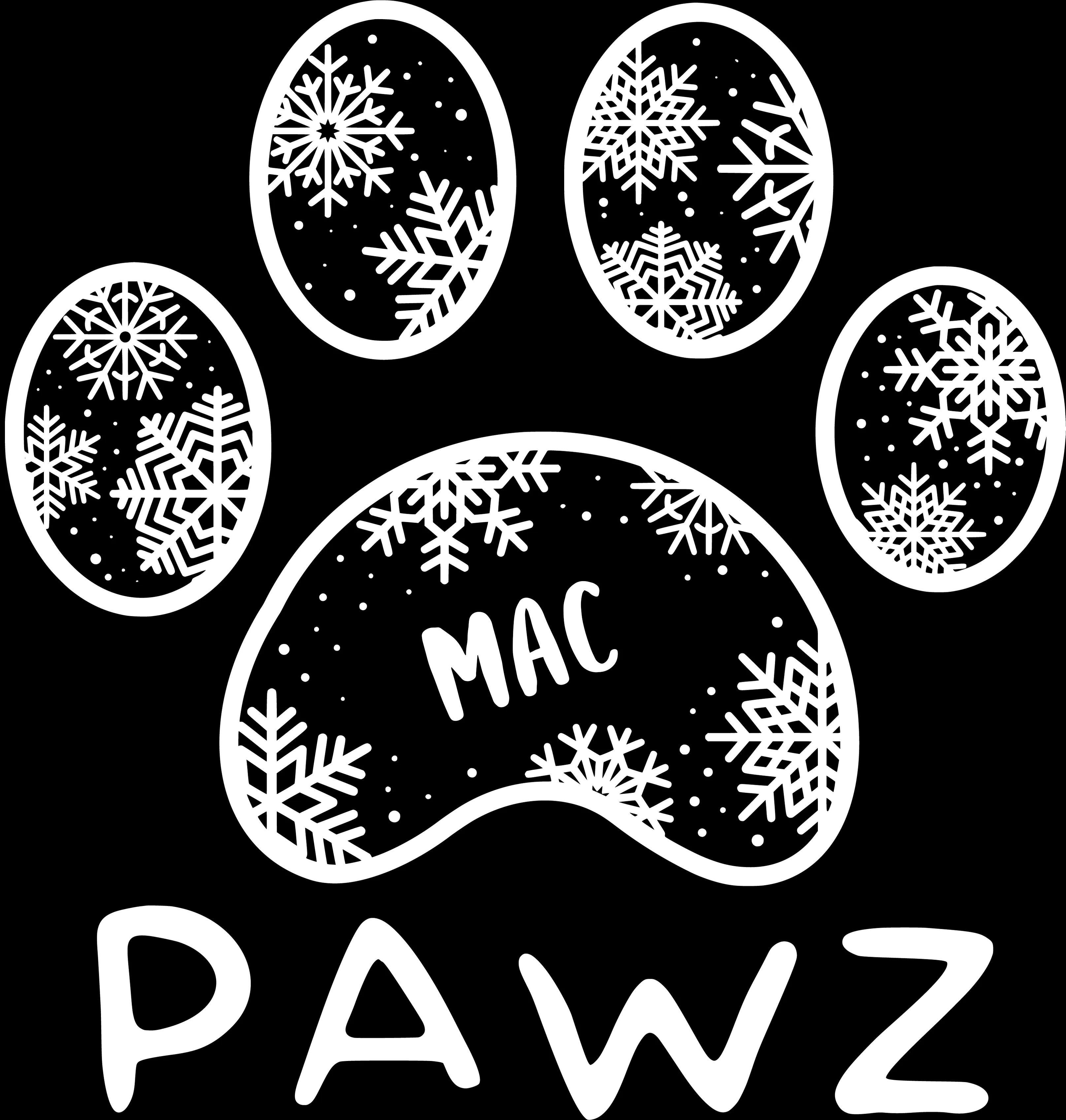 Mac Snowflake (Adult Short Sleeve T-Shirt) sold by PAWZ product image thumbnail 3