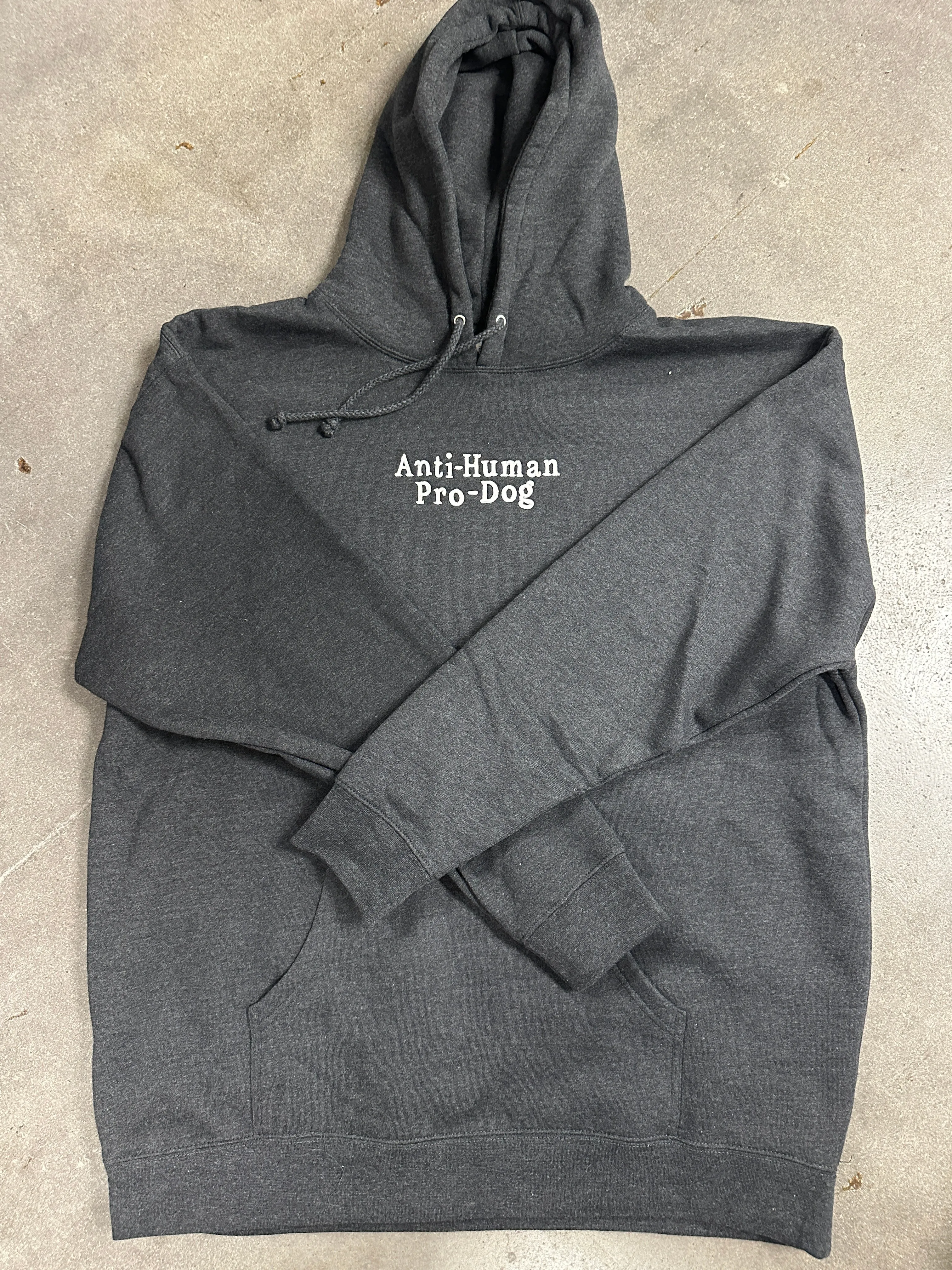Anti-Human Pro-Dog (Adult Hoodie) (Embroidered Text) (Limited Edition) sold by PAWZ product image thumbnail 5