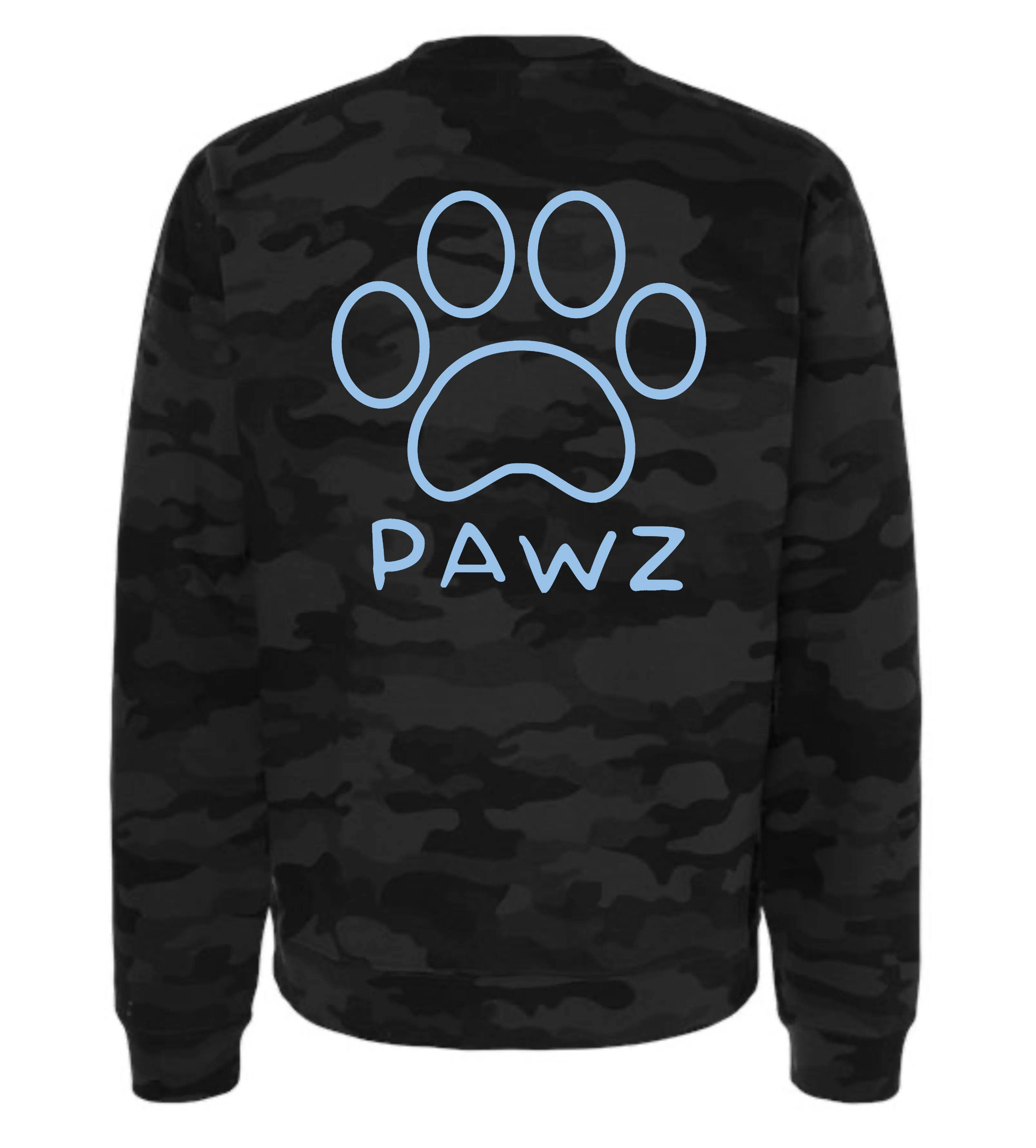 Dark Camo Outline (Adult Crewneck) sold by PAWZ