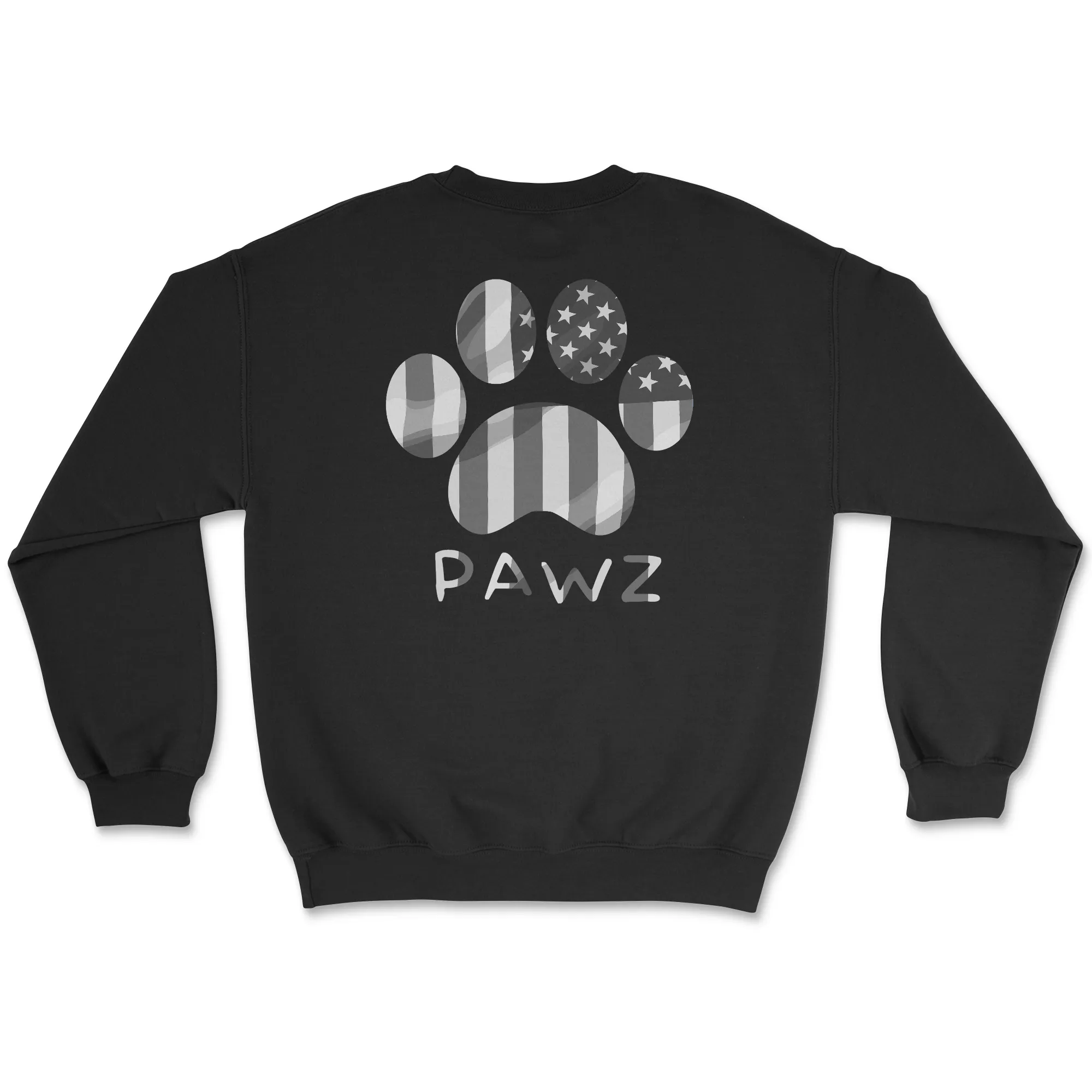 B/W Vertical Paw (Adult Crewneck) sold by PAWZ