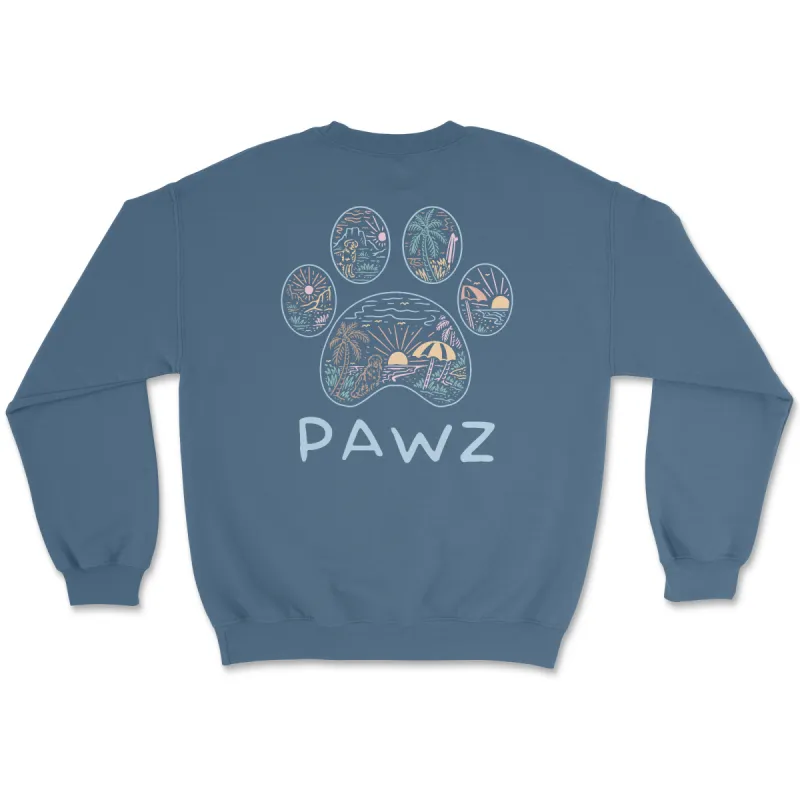 Beach Outline (Adult Crewneck) sold by PAWZ