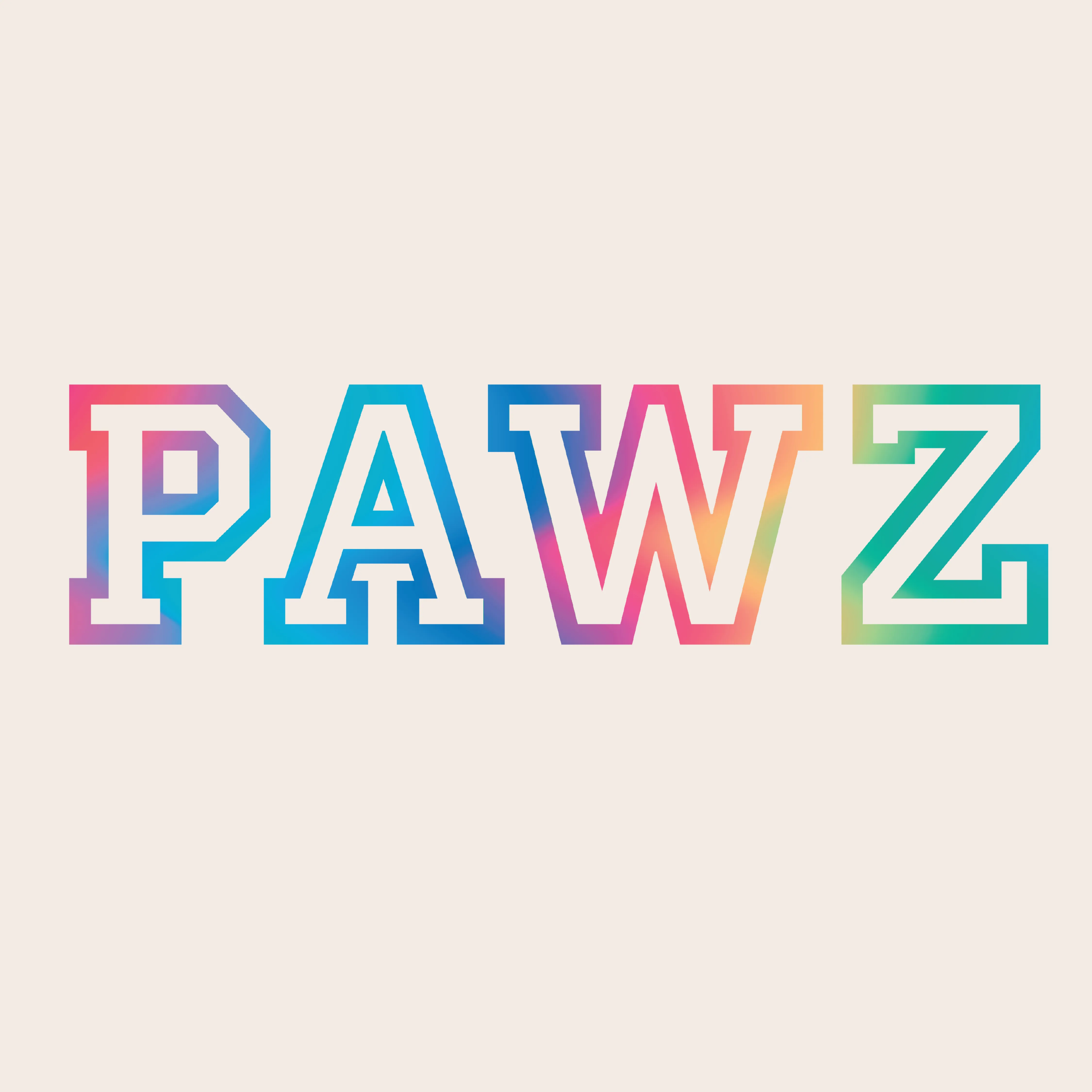 Rainbow Collegiate Font (Adult Crewneck) sold by PAWZ product image thumbnail 2