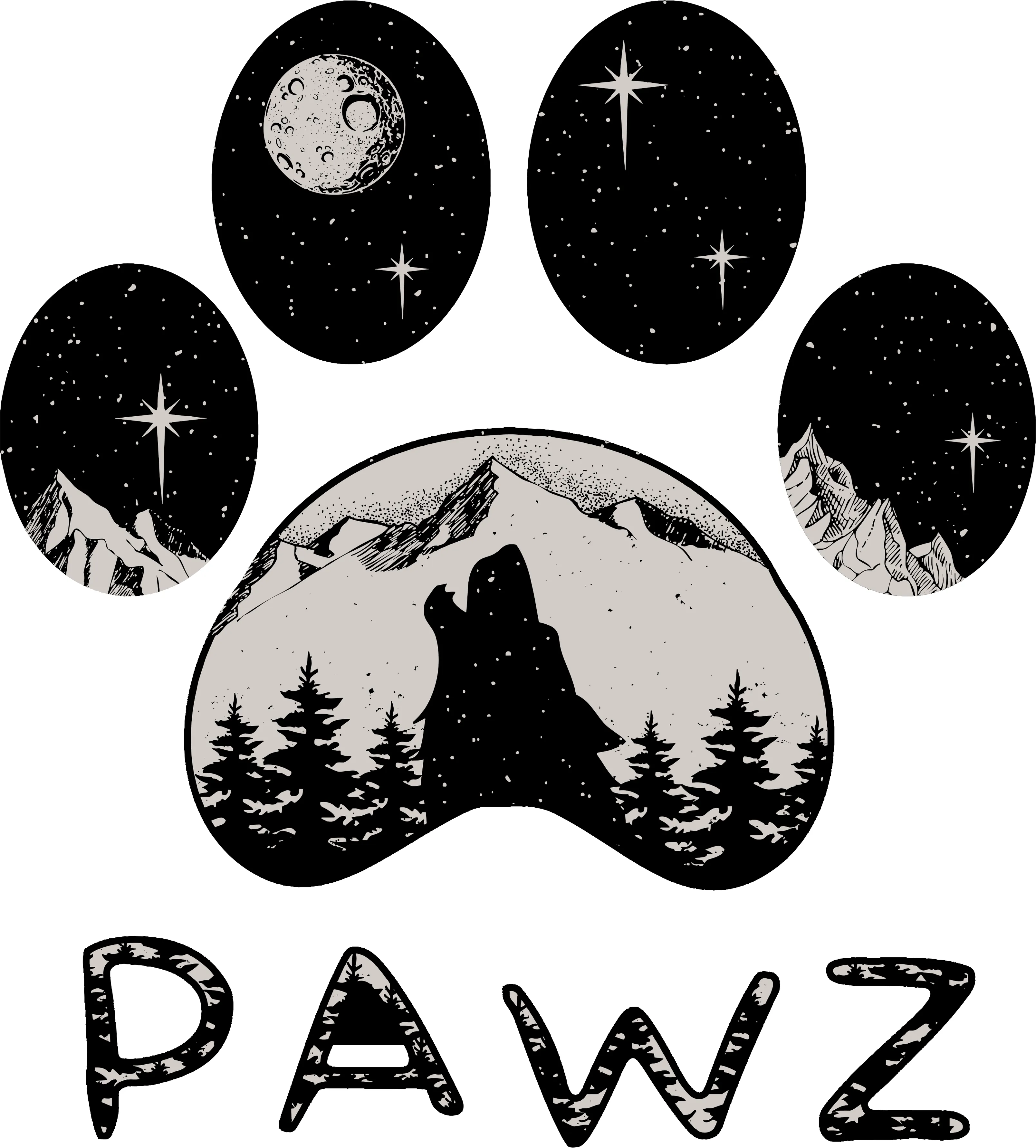 Howl Paw (Adult Crewneck) sold by PAWZ product image thumbnail 3