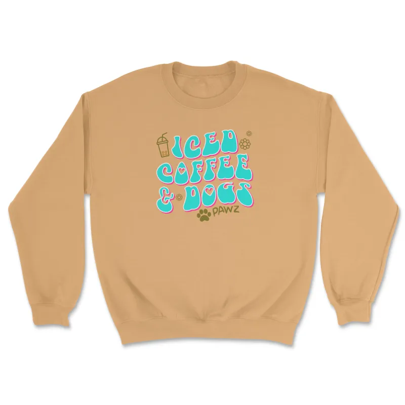 Iced Coffee Front Print (Adult Crewneck) sold by PAWZ