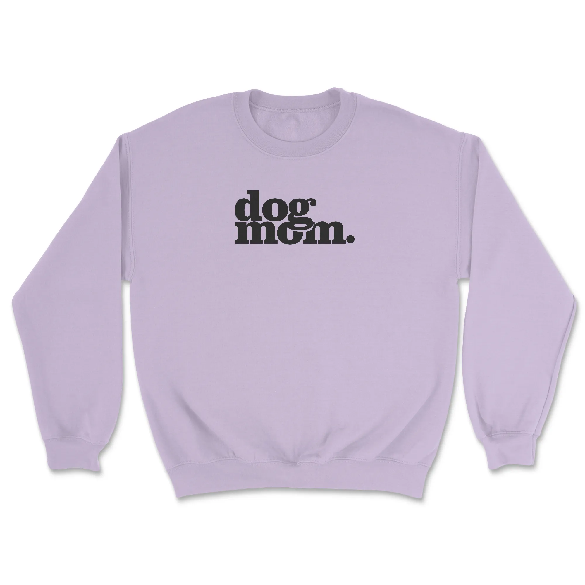 Dog Mom (Black) - Lavender (Adult Crewneck) sold by PAWZ