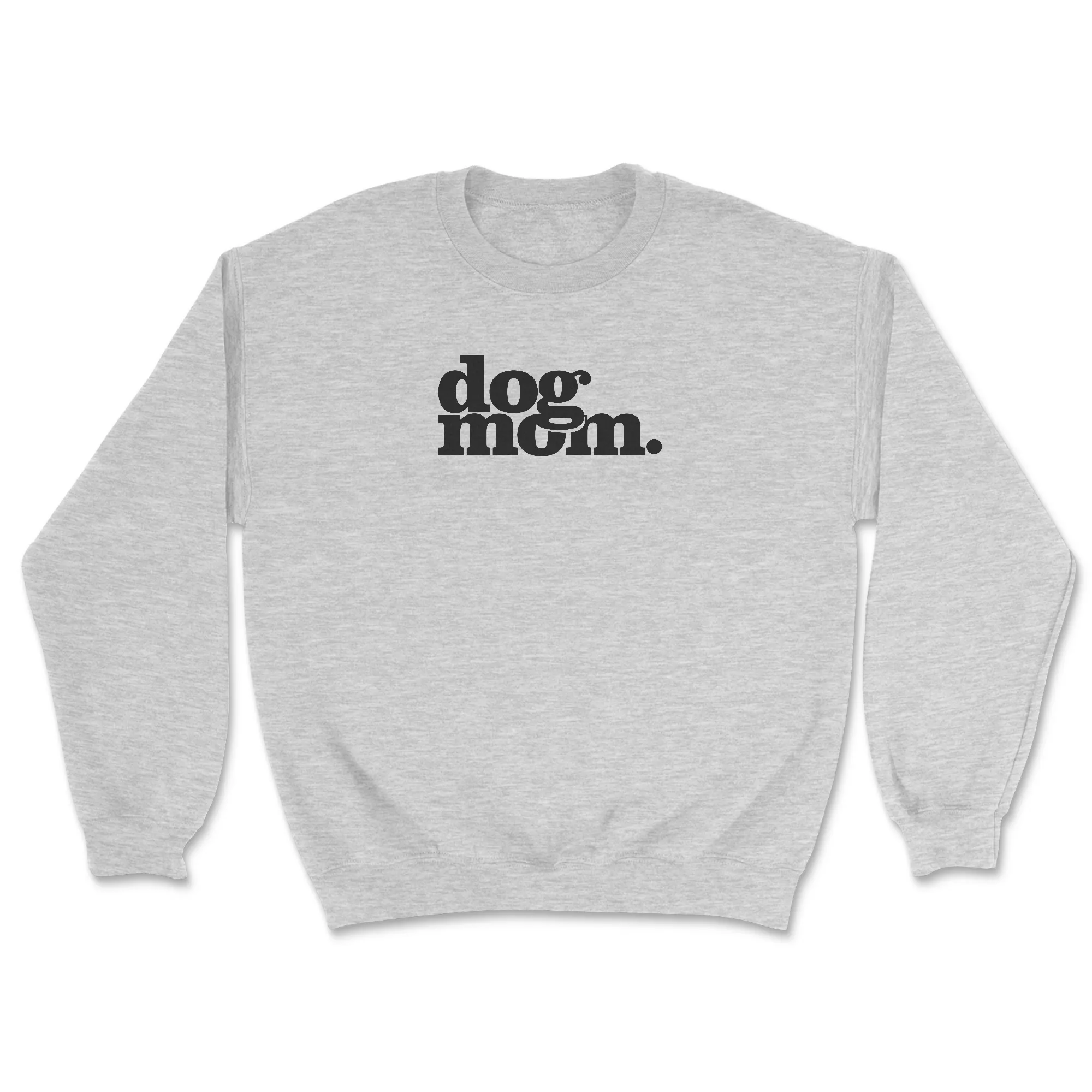 Dog Mom (Black) - Sports Grey (Adult Crewneck) sold by PAWZ