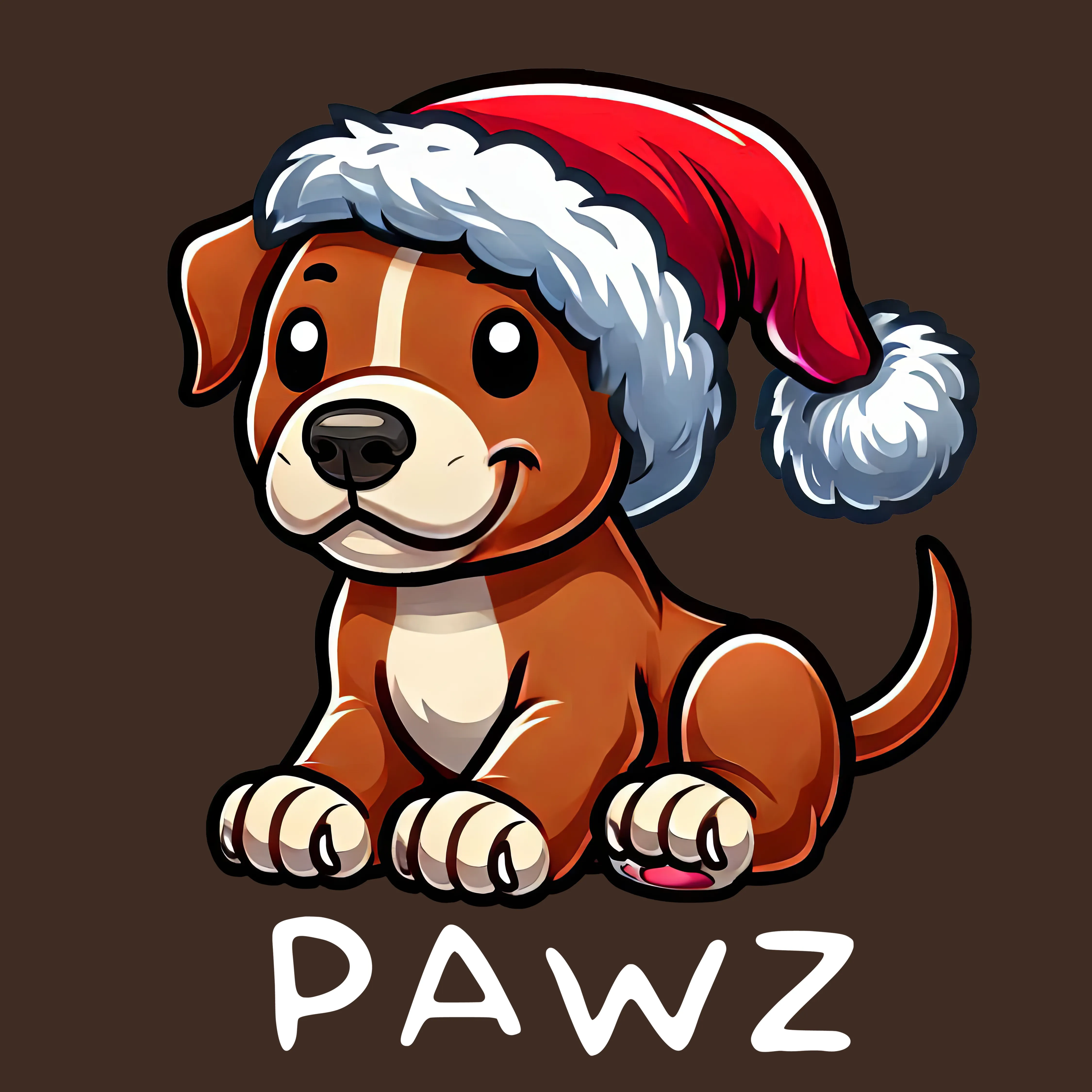 Brown Staffy Christmas (Adult Short Sleeve T-Shirt) sold by PAWZ product image thumbnail 3