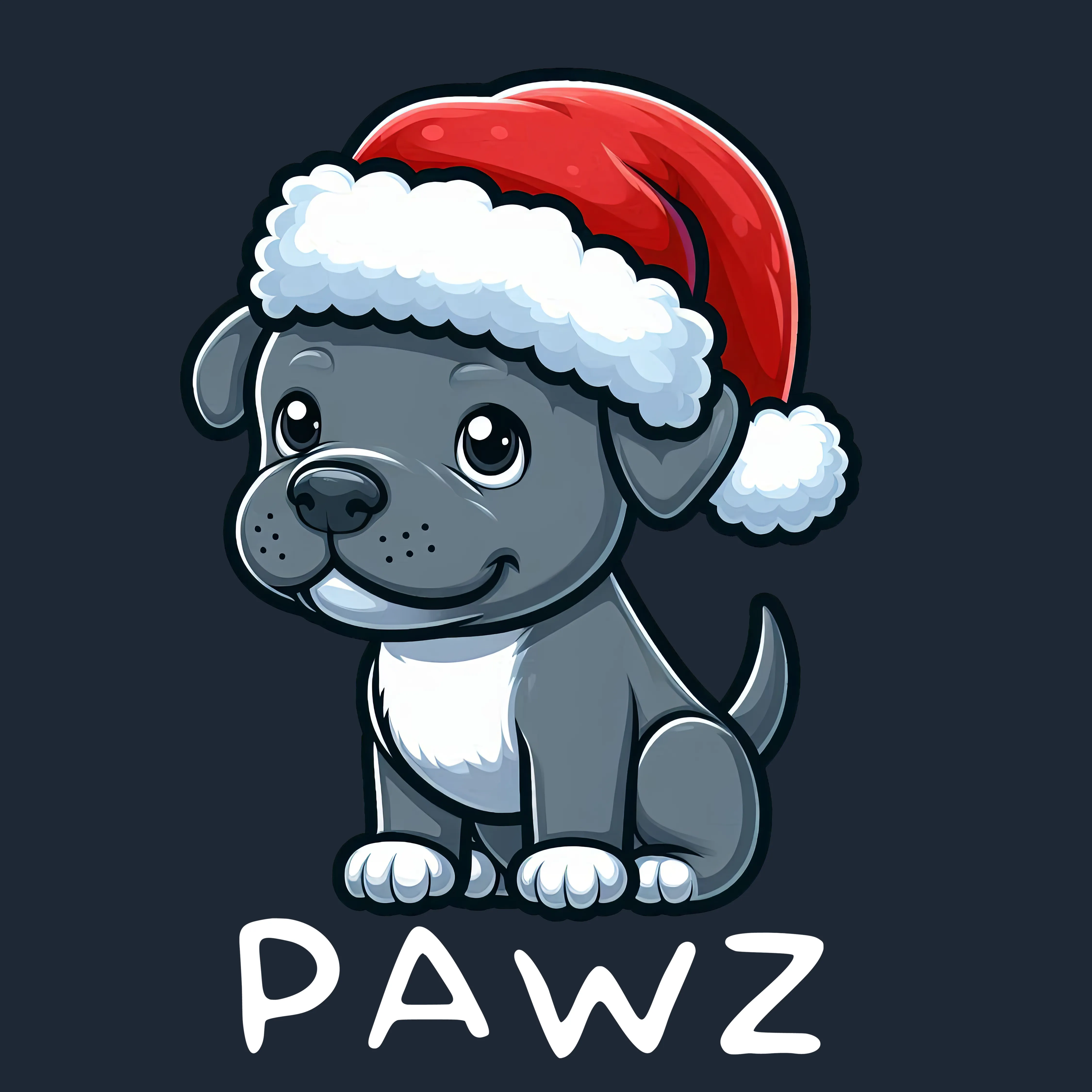 Grey Pitbull Christmas (Adult Hoodie) sold by PAWZ product image thumbnail 3