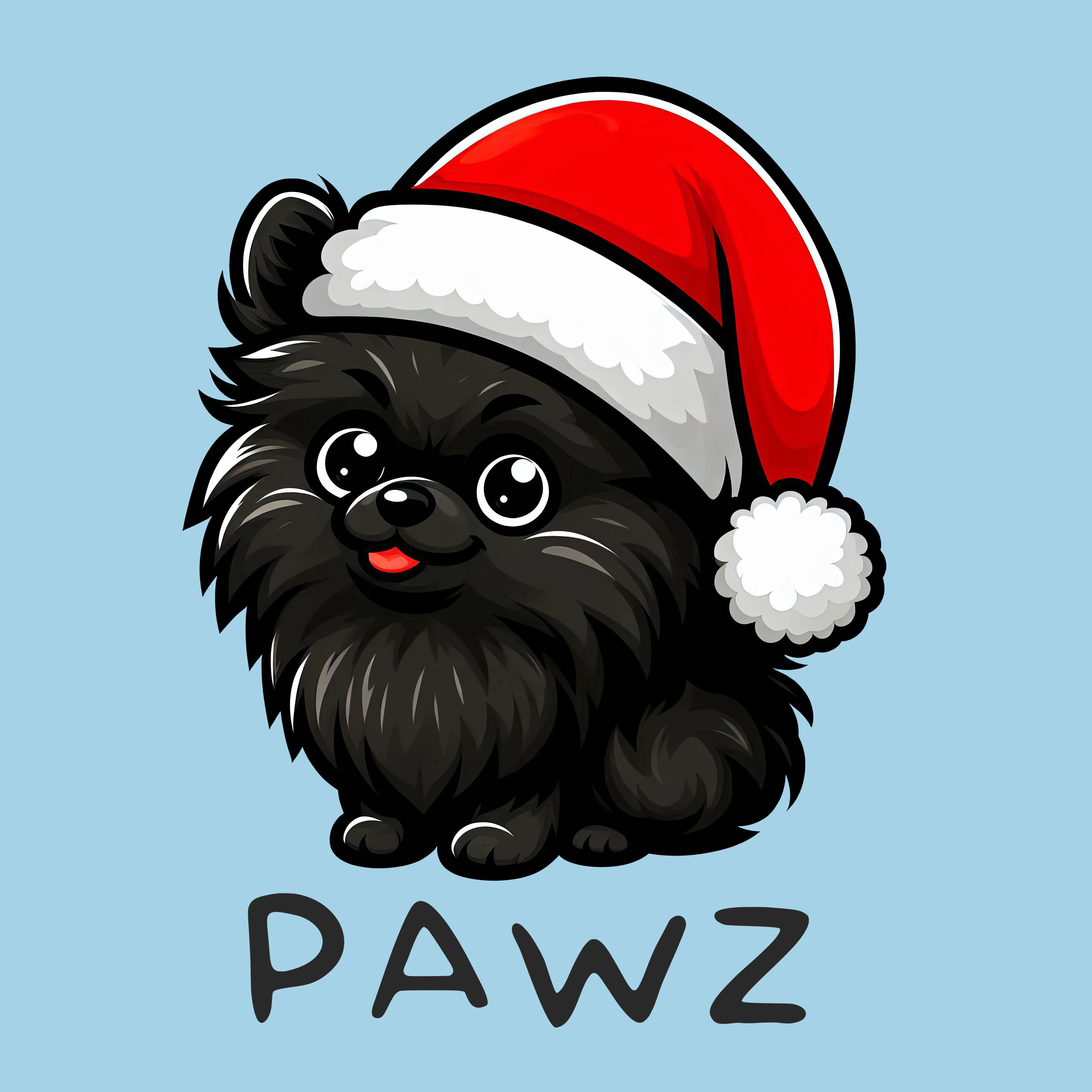Black Pomeranian Christmas (Adult Hoodie) sold by PAWZ product image thumbnail 3