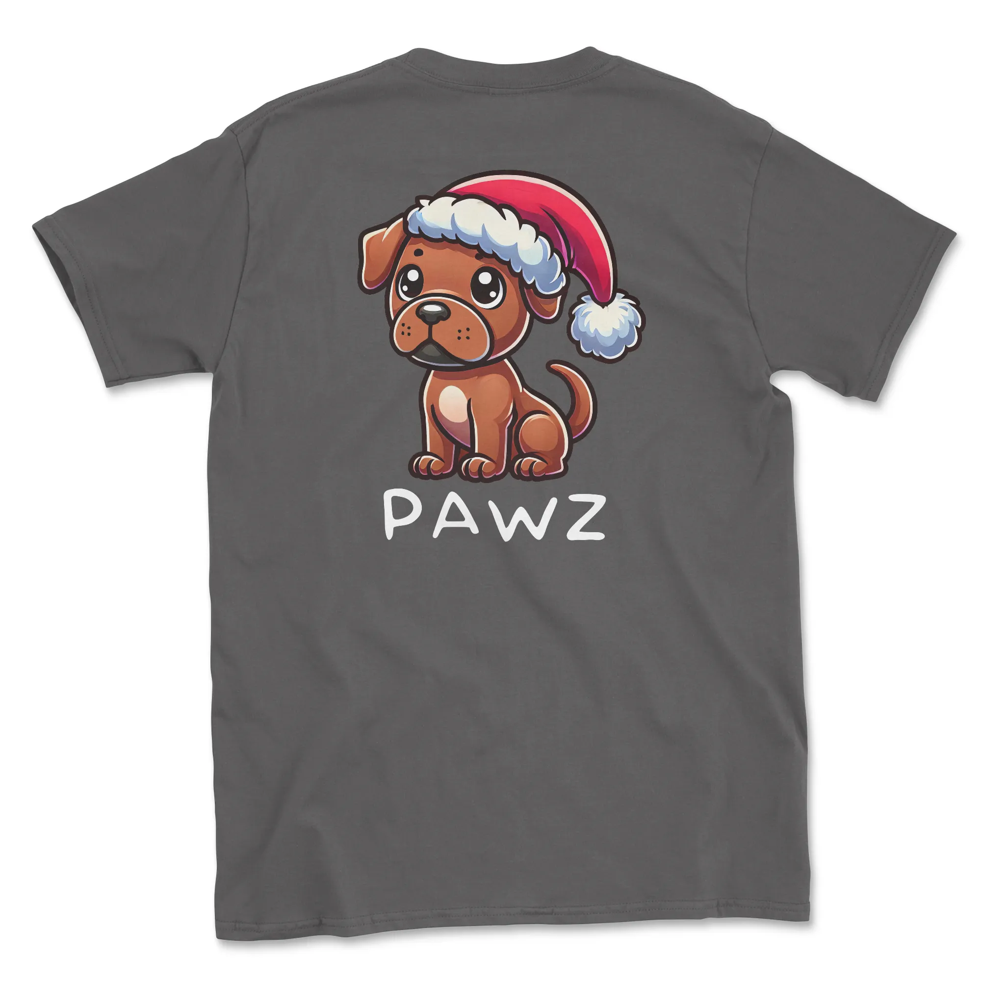 Brown Pitbull Christmas (Adult Short Sleeve T-Shirt) sold by PAWZ