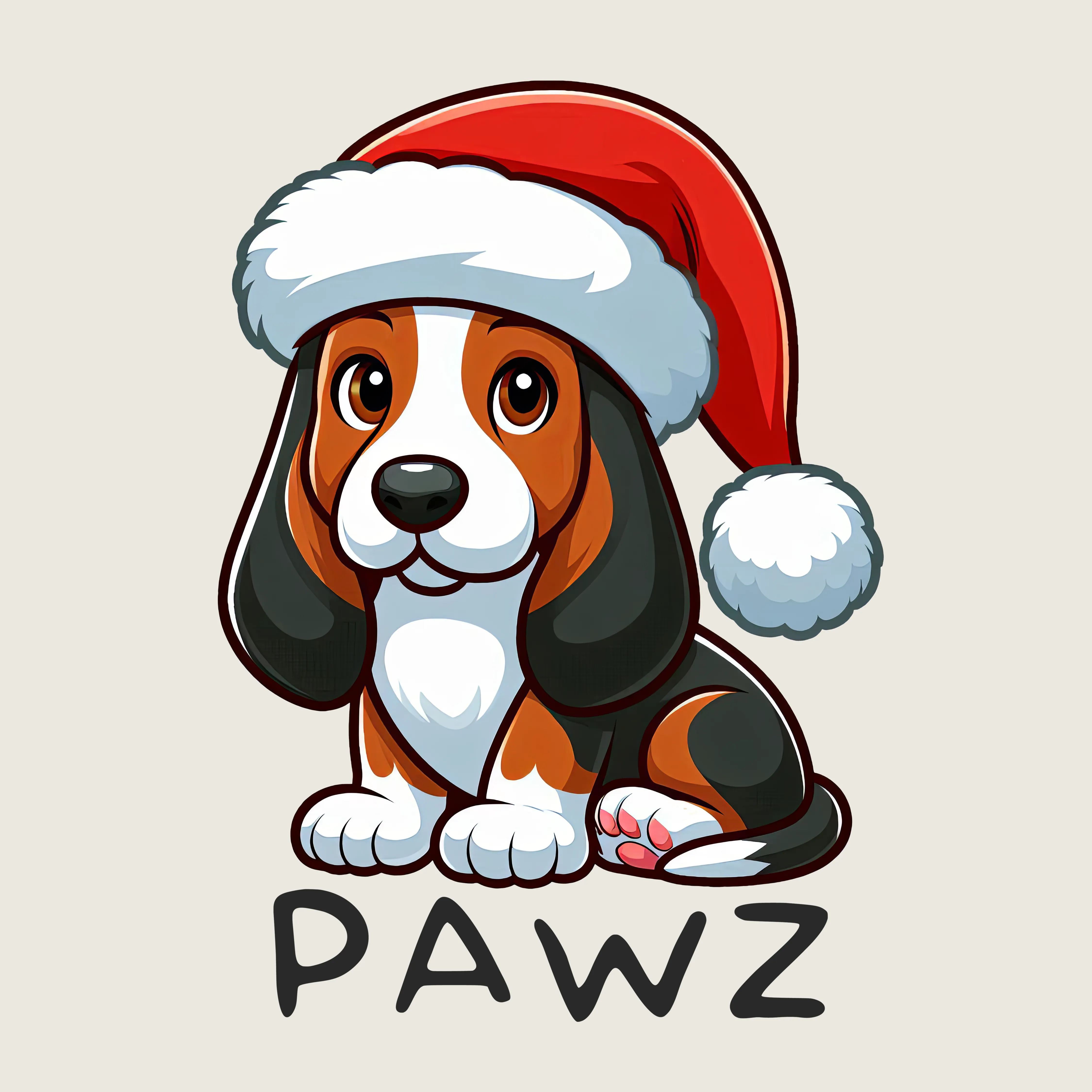 Basset Hound Christmas (Adult Short Sleeve T-Shirt) sold by PAWZ product image thumbnail 3