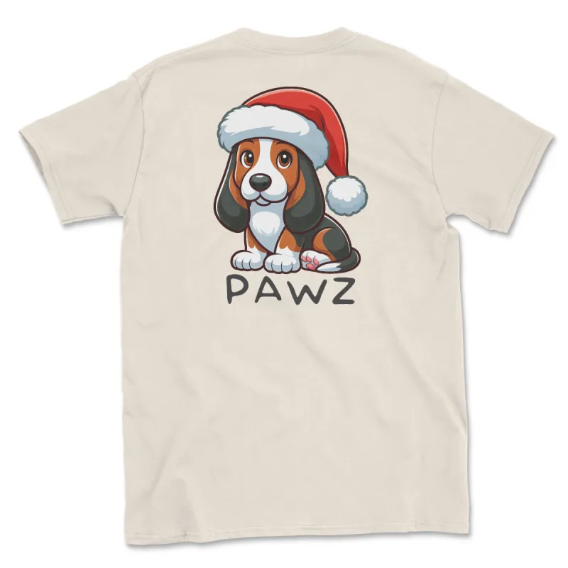 Basset Hound Christmas (Adult Short Sleeve T-Shirt) sold by PAWZ