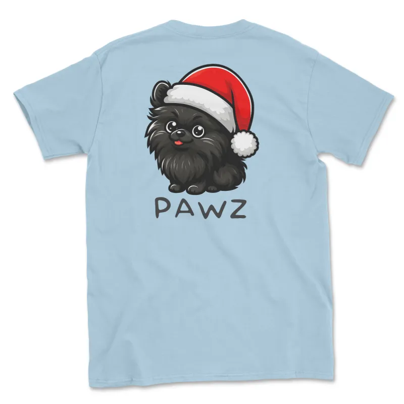 Black Pomeranian Christmas (Adult Short Sleeve T-Shirt) sold by PAWZ