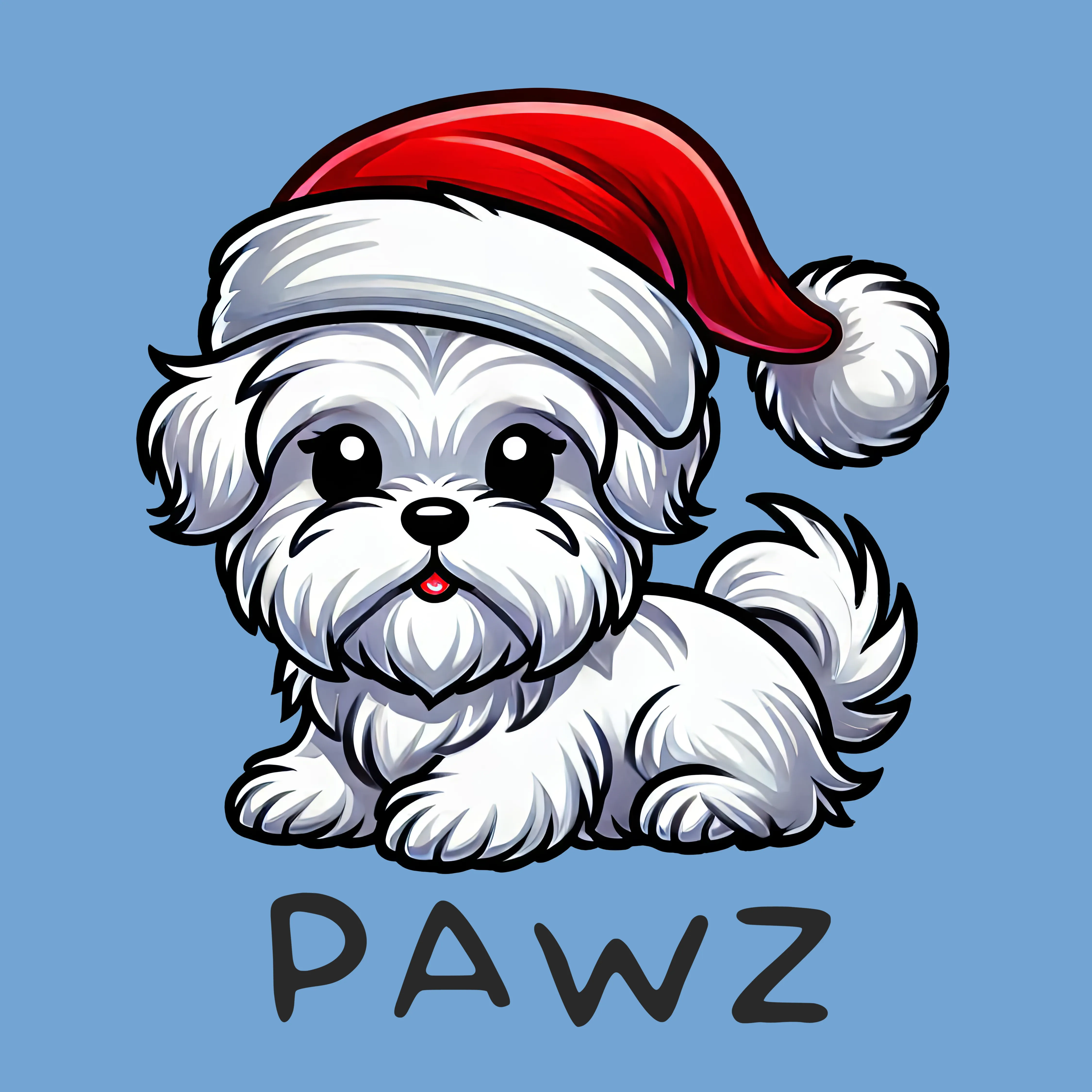 Maltese Christmas (Adult Short Sleeve T-Shirt) sold by PAWZ product image thumbnail 3