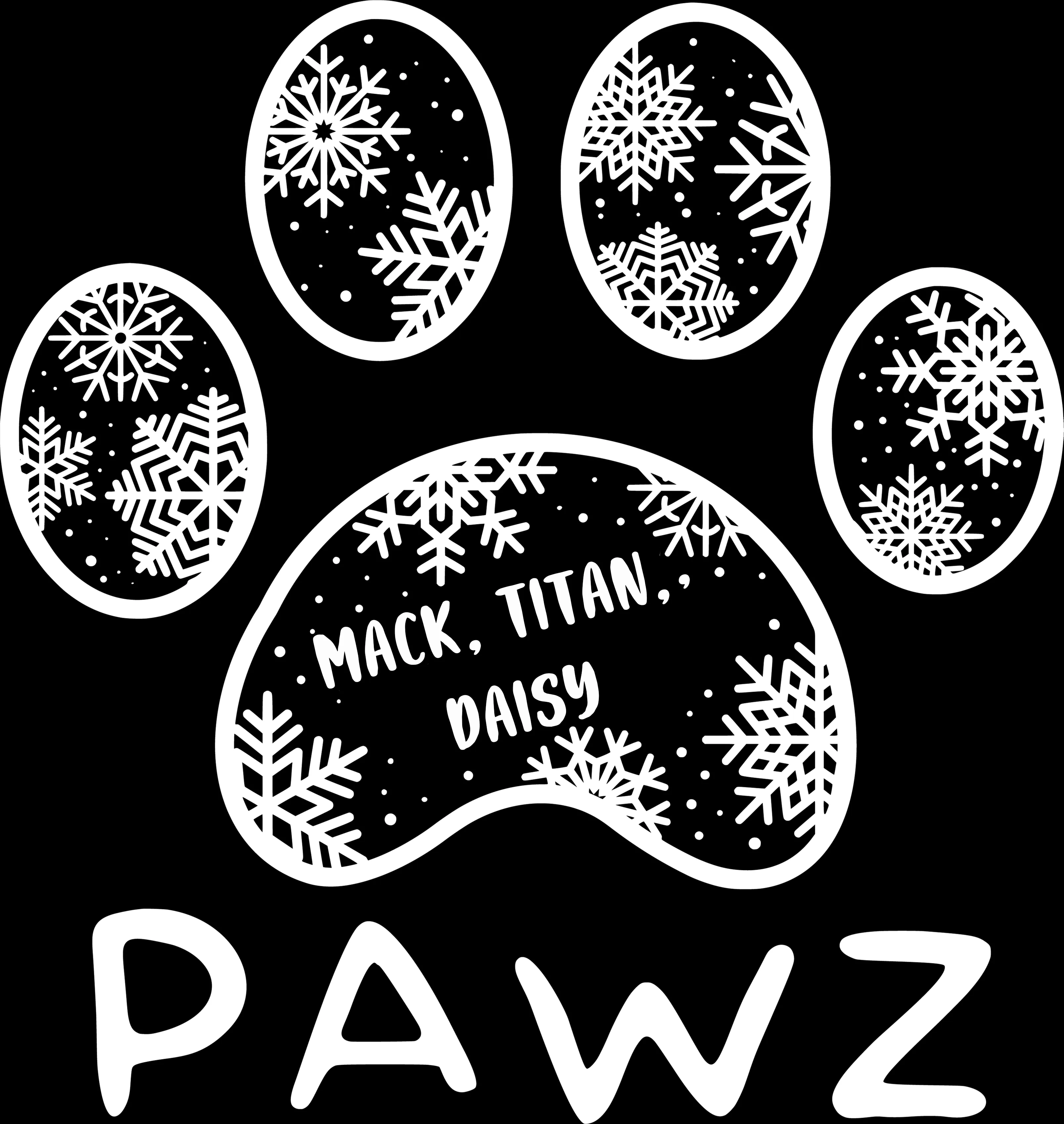 Mack, Titan, Daisy Snowflake (Adult Short Sleeve T-Shirt sold by PAWZ product image thumbnail 3