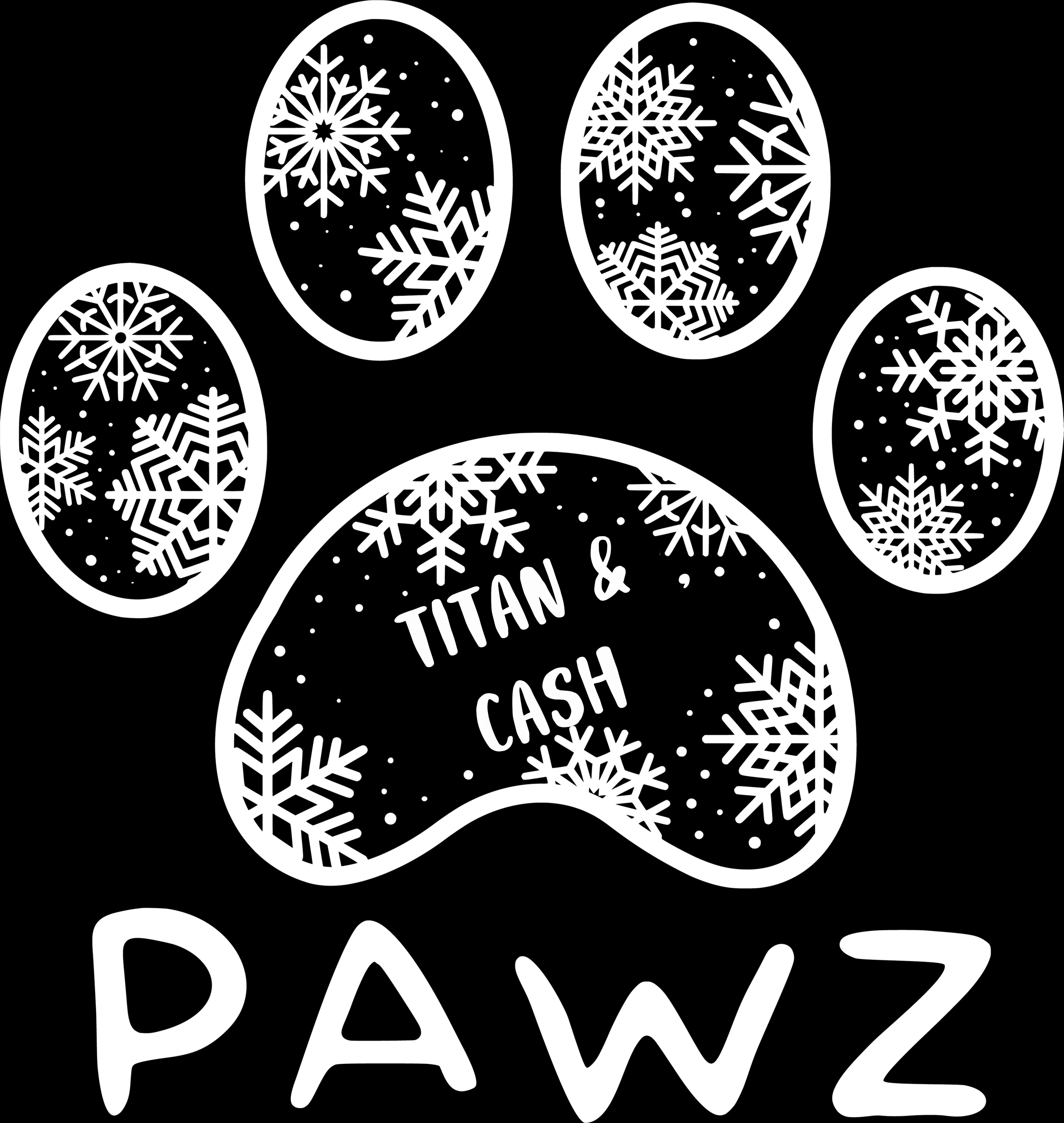 Titan & Cash Snowflake (Adult Short Sleeve T-Shirt) sold by PAWZ product image thumbnail 3