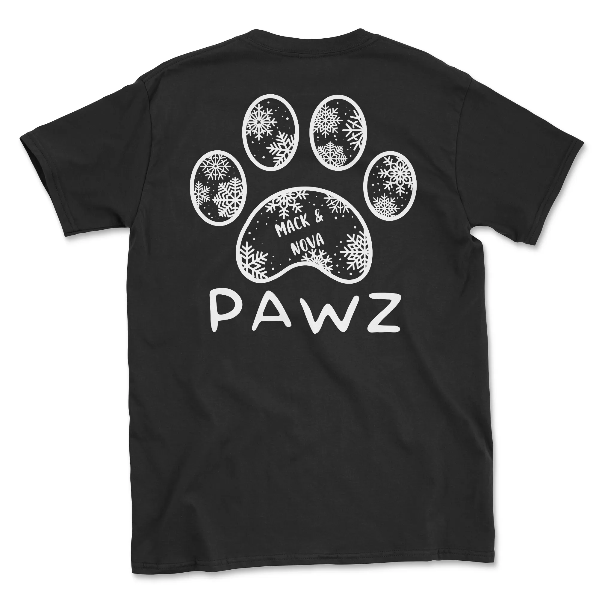 Mack & Nova Snowflake (Adult Short Sleeve T-Shirt) sold by PAWZ