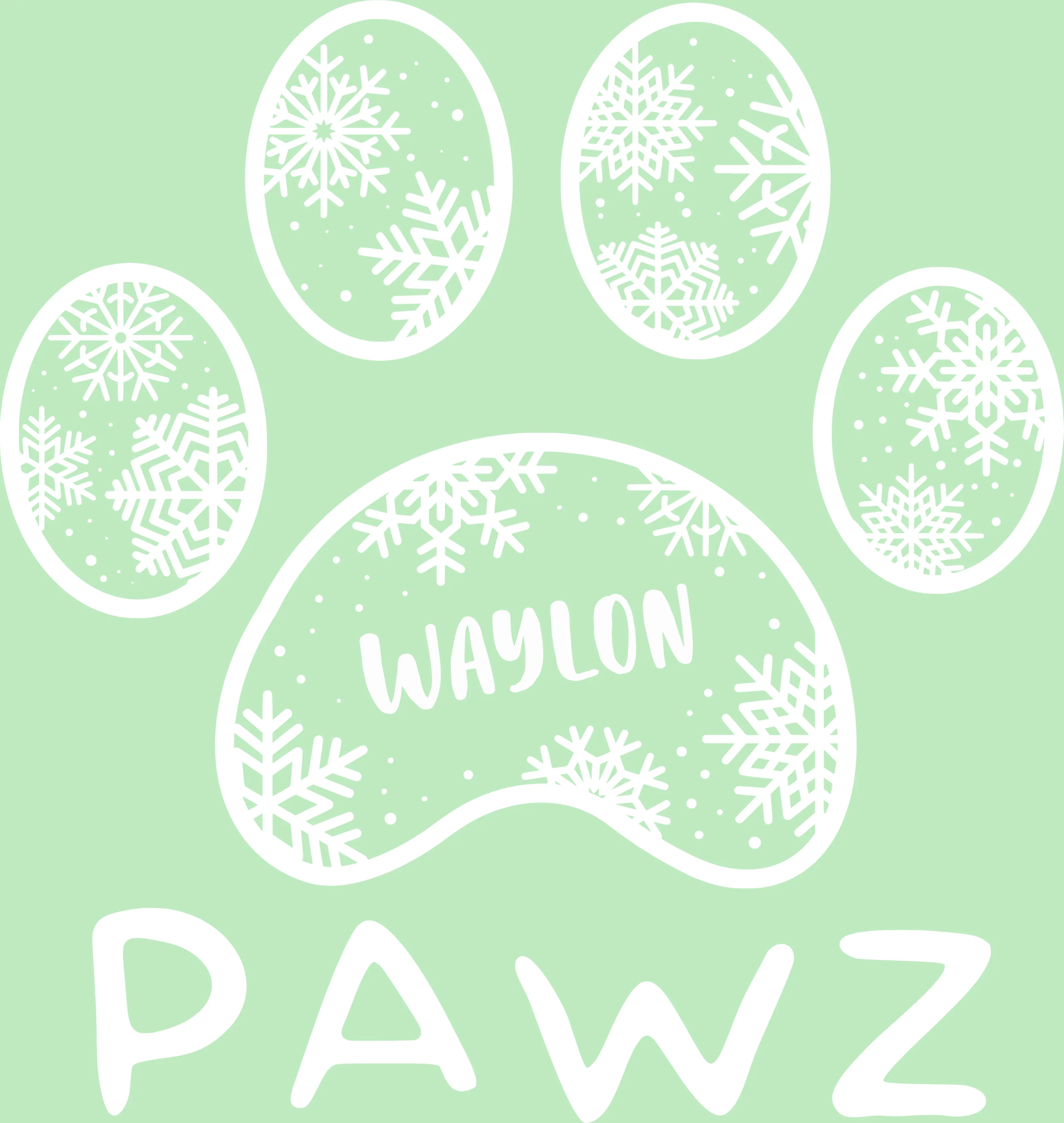 Waylon Snowflake (Adult Short Sleeve T-Shirt) sold by PAWZ product image thumbnail 3