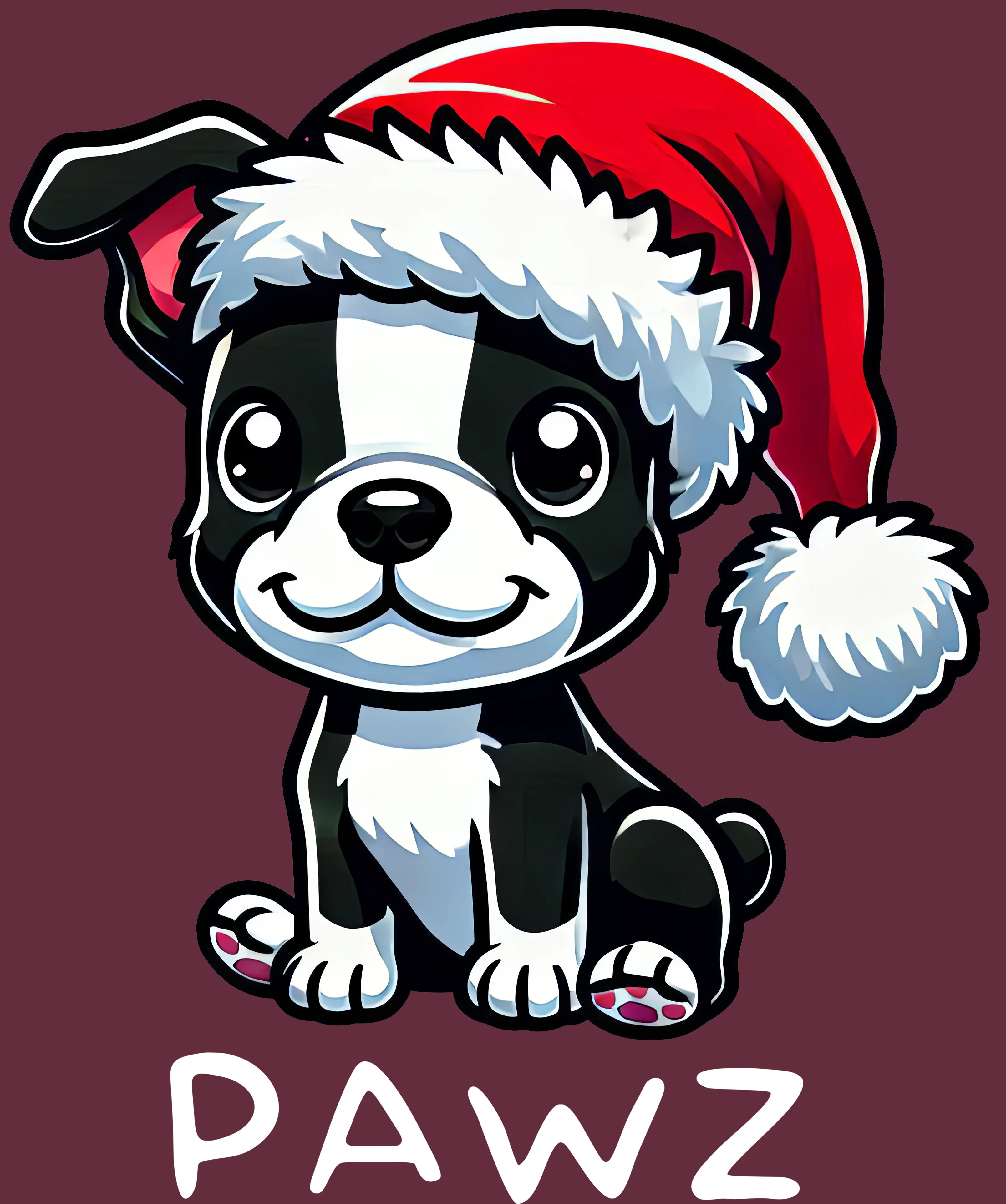 Boston Terrier Christmas (Adult Short Sleeve T-Shirt) sold by PAWZ product image thumbnail 3