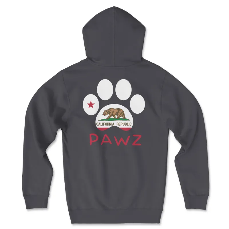 California Flag Paw (Adult Hoodie) sold by PAWZ