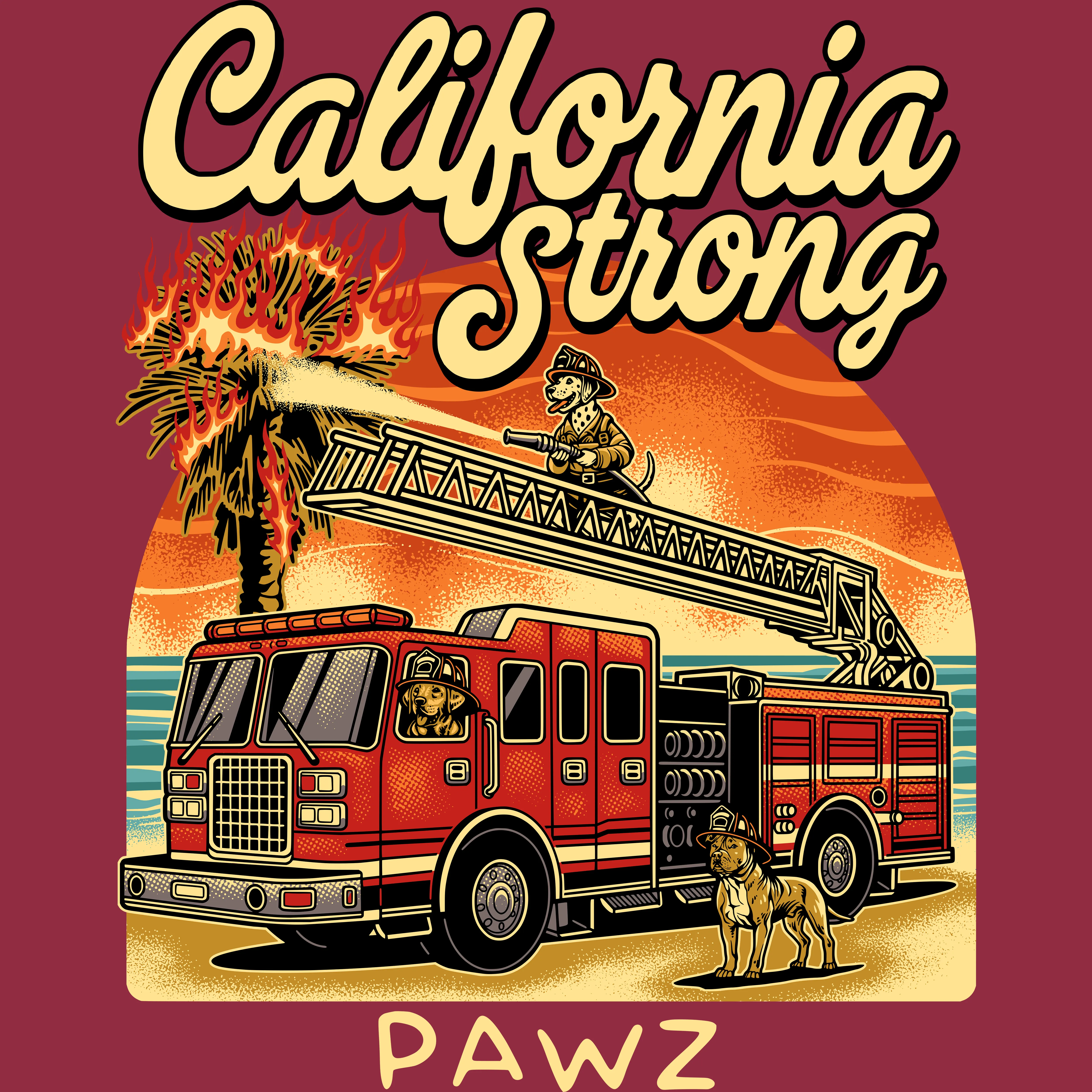 California Strong (Adult Hoodie) sold by PAWZ product image thumbnail 3