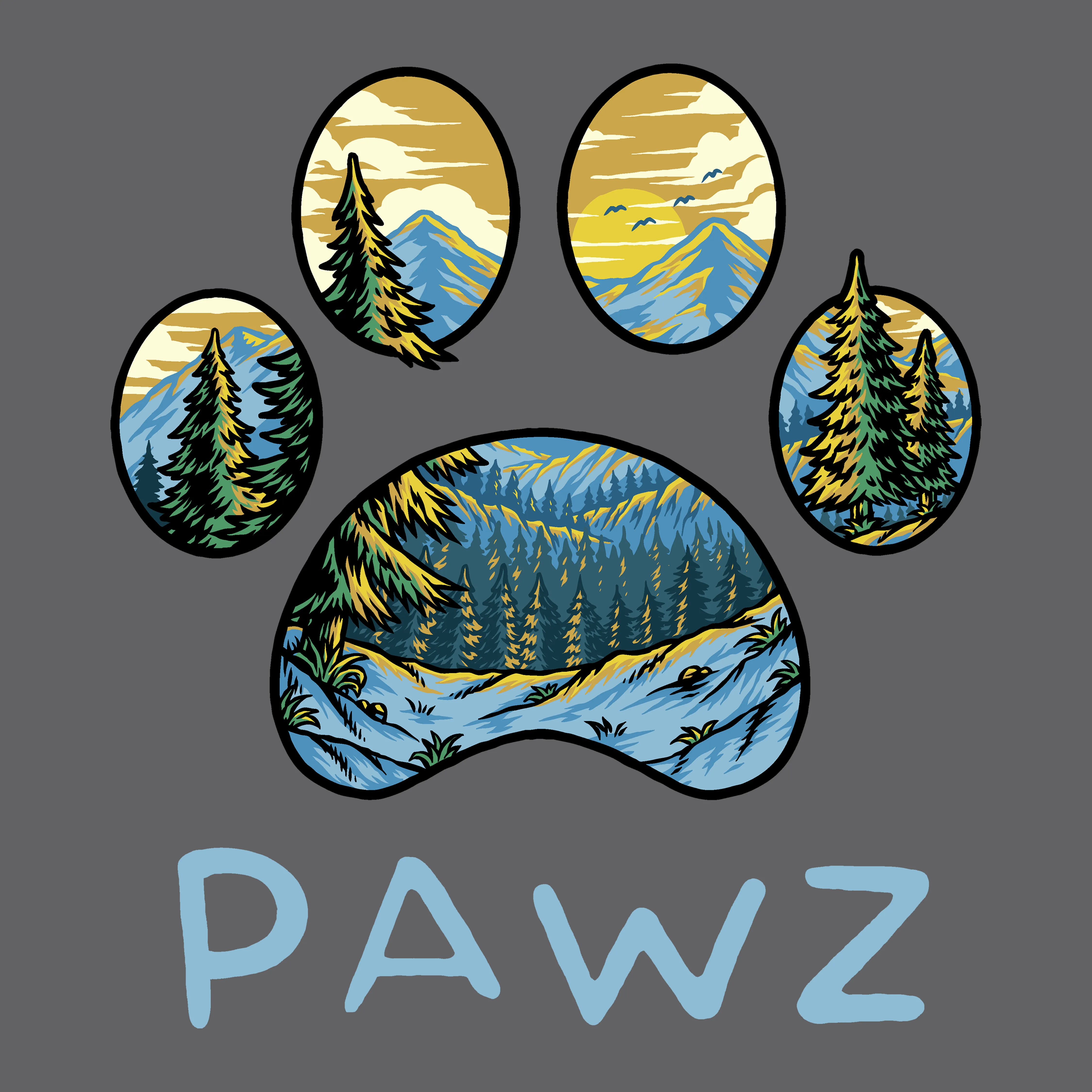Mountain Landscape (Adult Long Sleeve) sold by PAWZ product image thumbnail 3