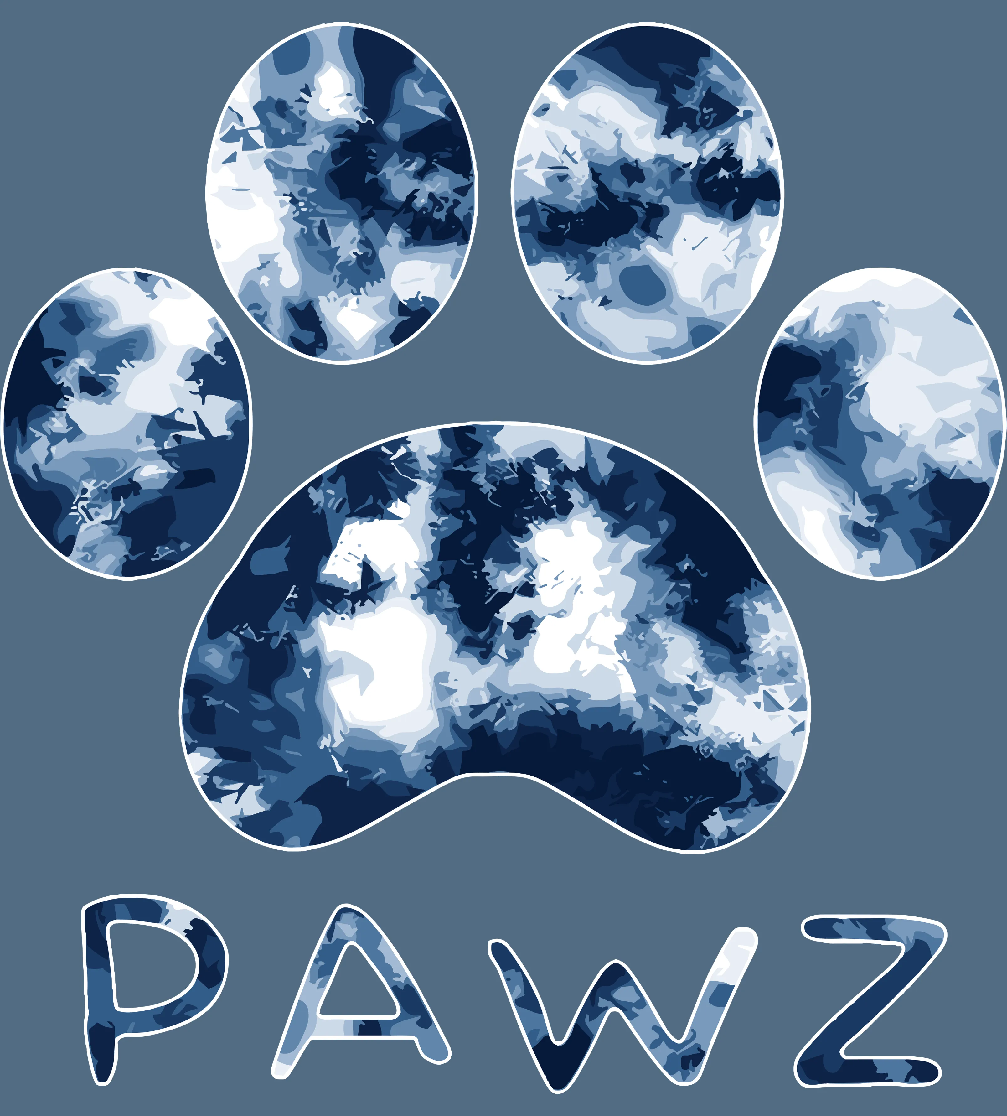 Blue Tie Dye (Adult Long Sleeve) sold by PAWZ product image thumbnail 3