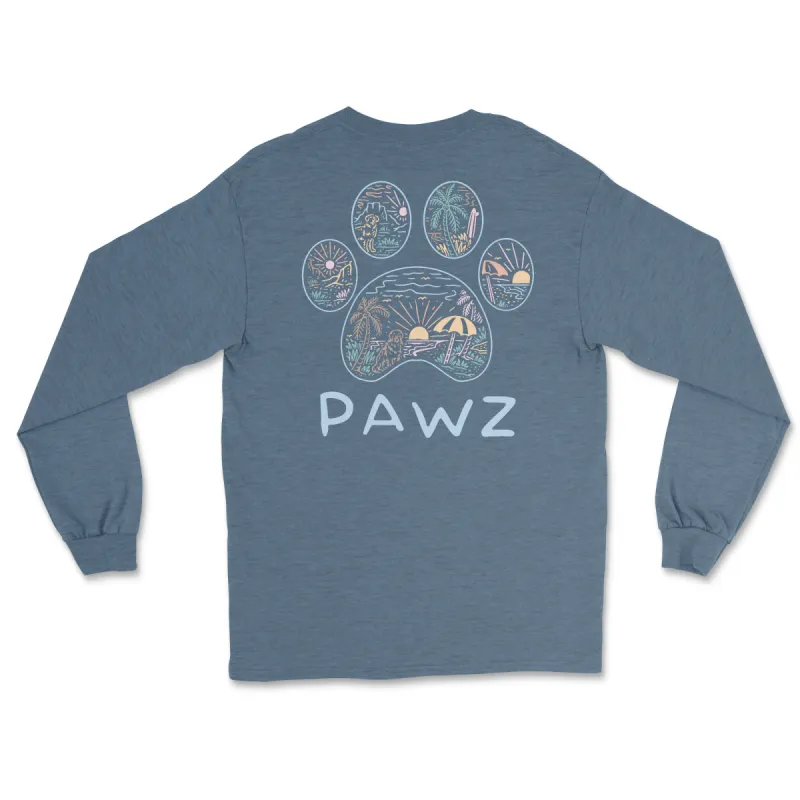Beach Outline (Adult Long Sleeve) sold by PAWZ