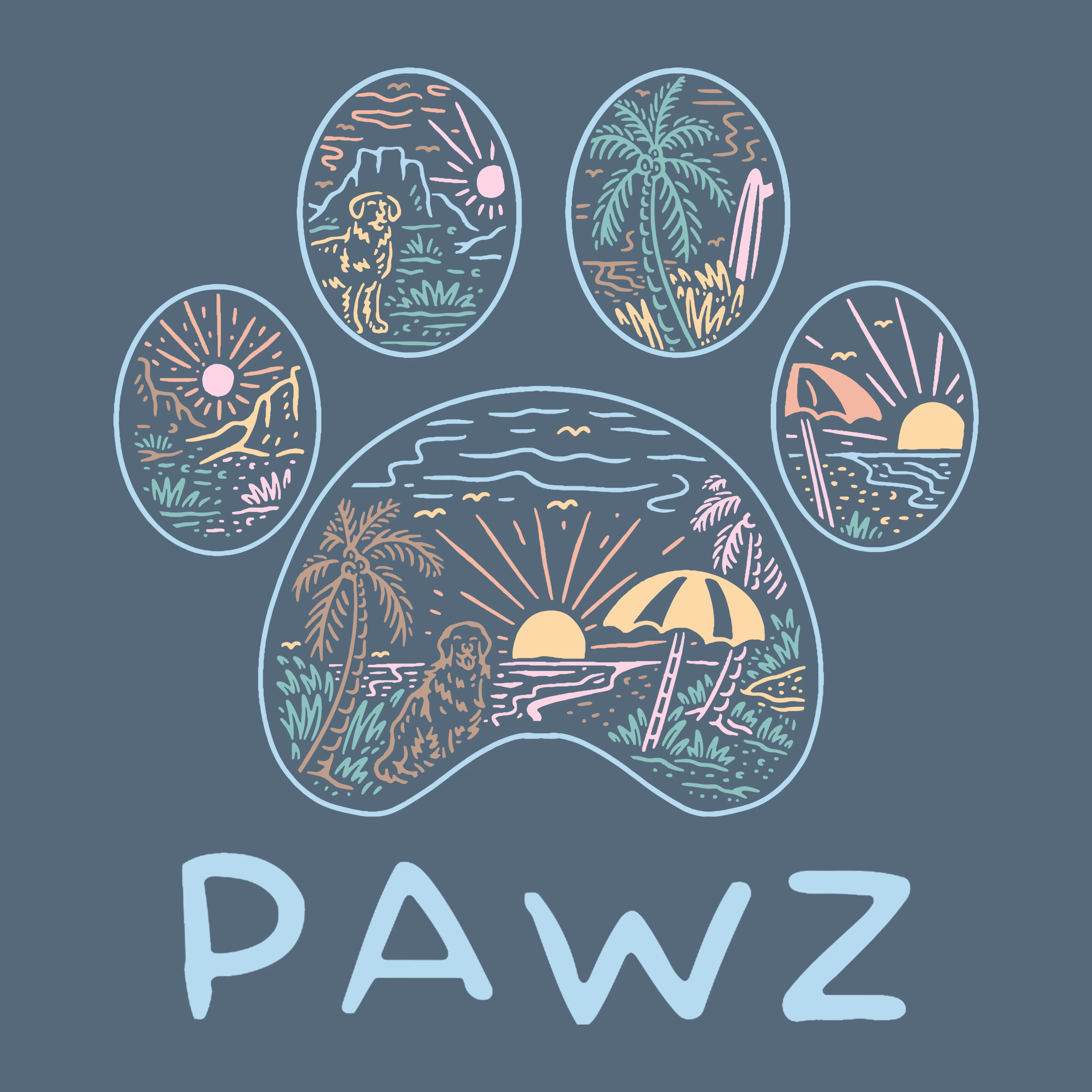 Beach Outline (Adult Long Sleeve) sold by PAWZ product image thumbnail 3