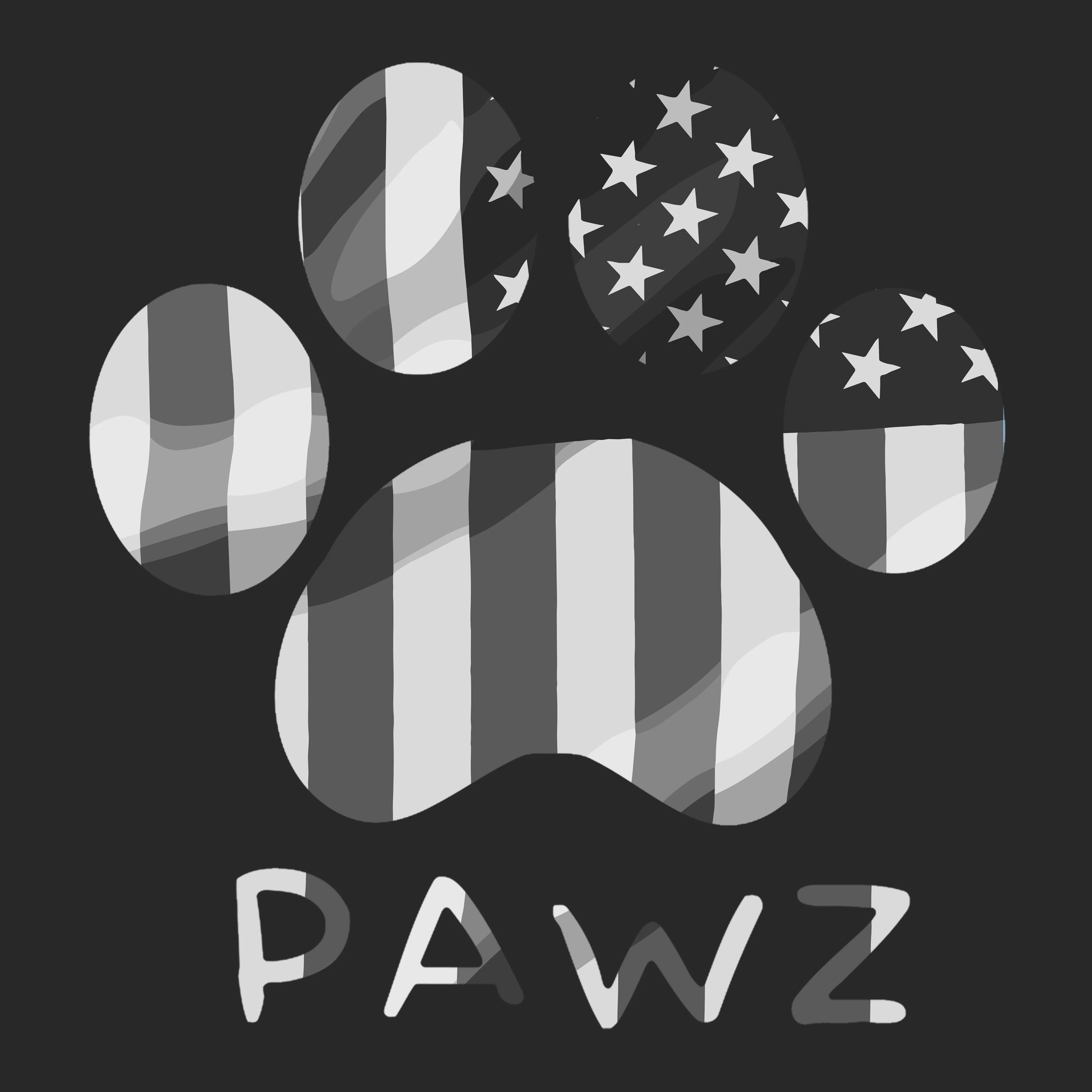 B/W Vertical Paw Flag (Adult Long Sleeve) sold by PAWZ product image thumbnail 3