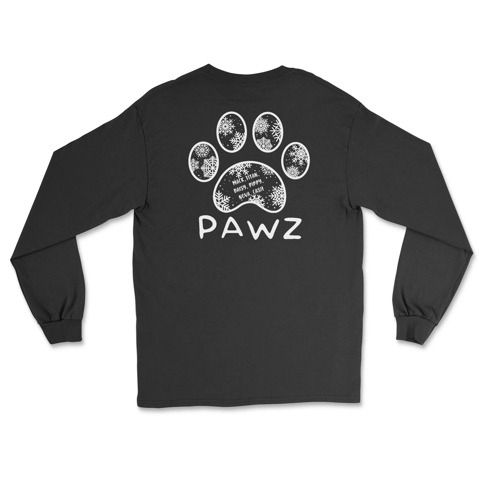 Mack, Titan, Daisy, Pippy, Nova, Cash Snowflake (Adult Long Sleeve) sold by PAWZ