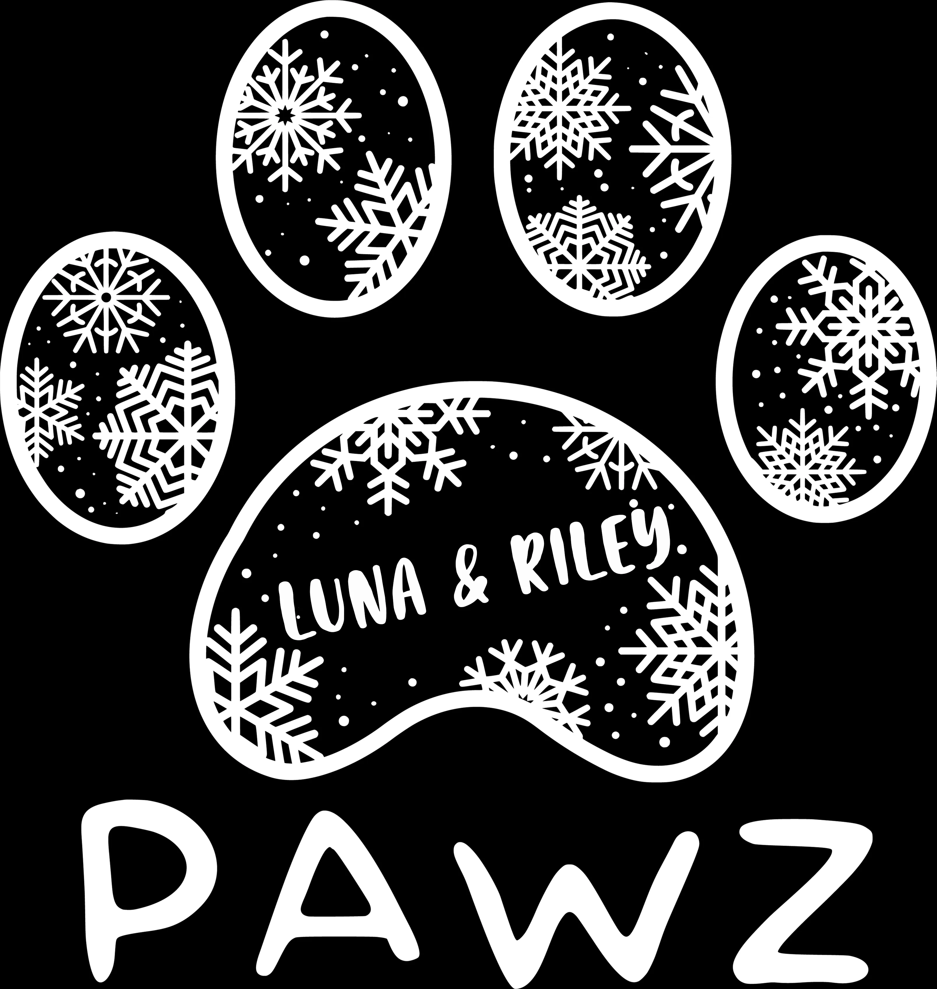 Luna & Riley Snowflake (Adult Short Sleeve T-Shirt) sold by PAWZ product image thumbnail 3
