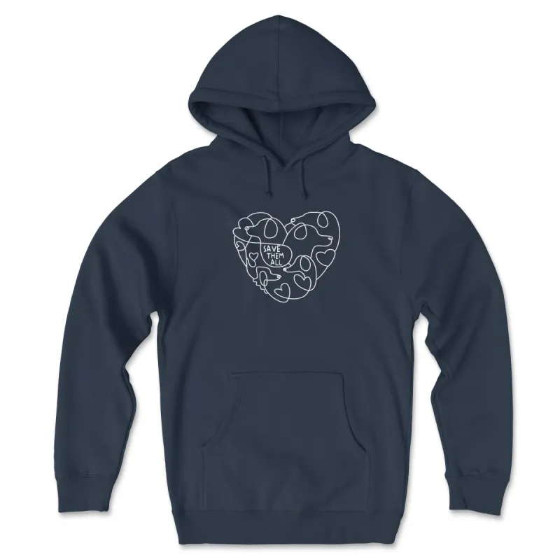 Save Them All - Front Print (Adult Hoodie) sold by PAWZ