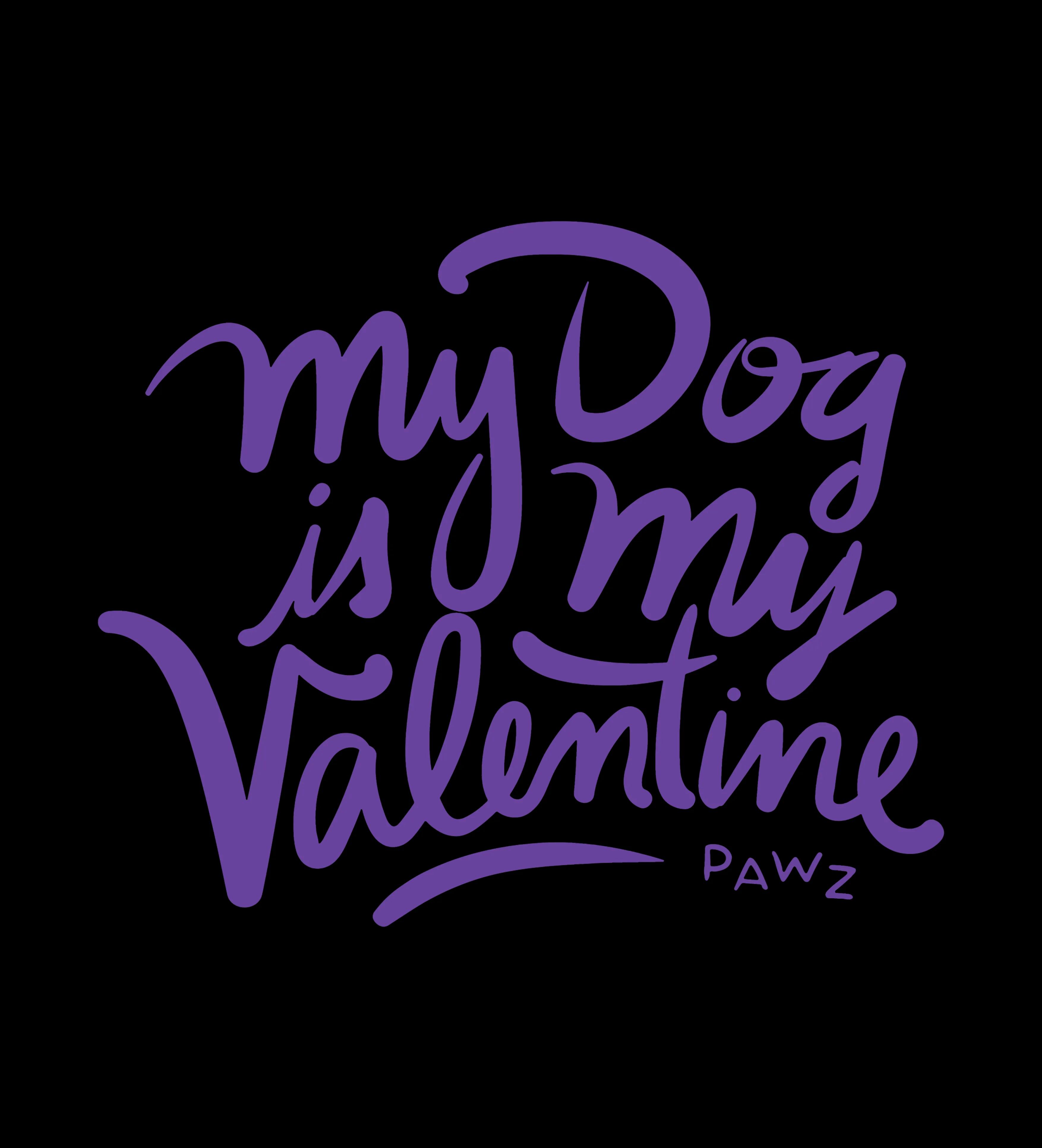 My Dog is My Valentine - Front Print (Adult Hoodie) sold by PAWZ product image thumbnail 2