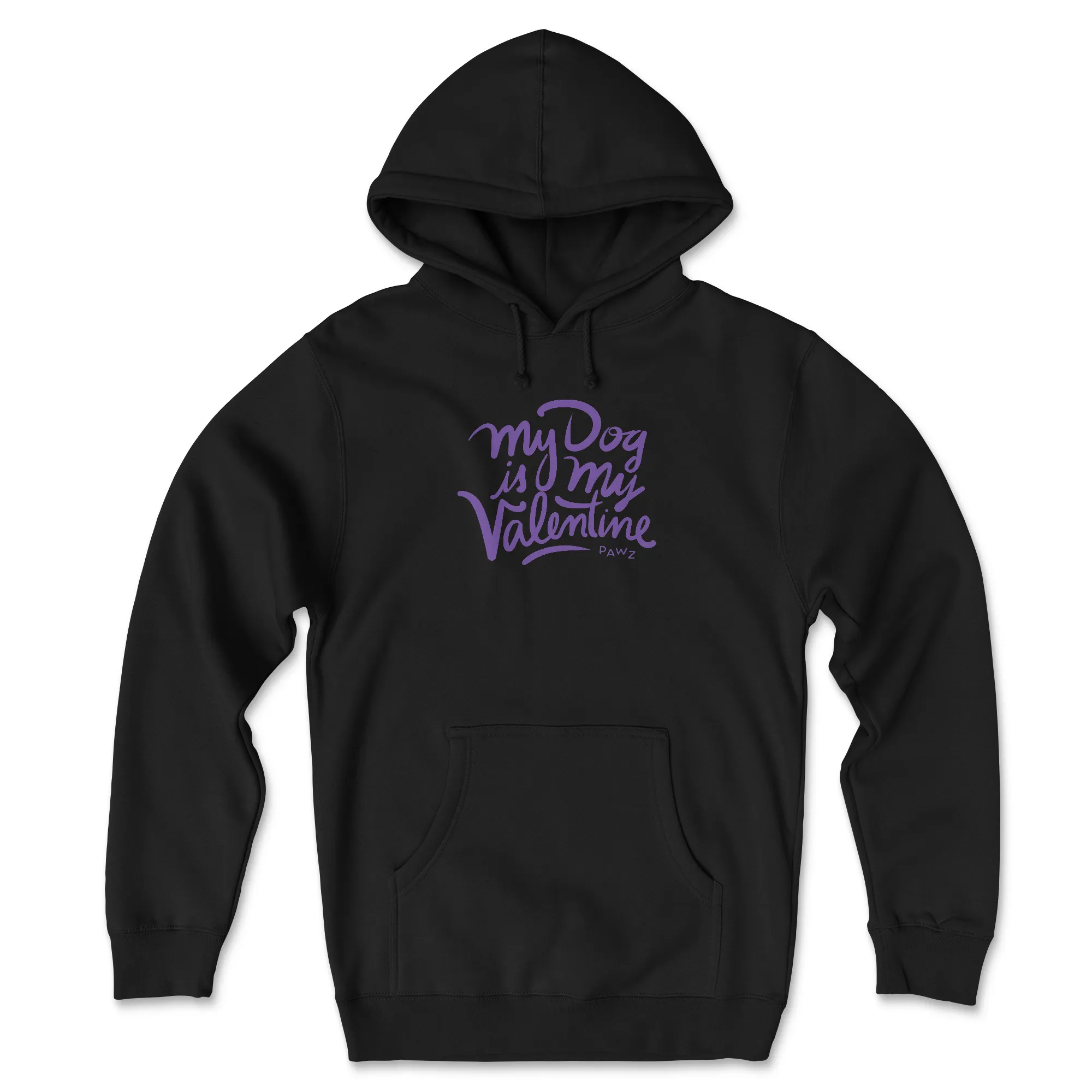 My Dog is My Valentine - Front Print (Adult Hoodie) sold by PAWZ