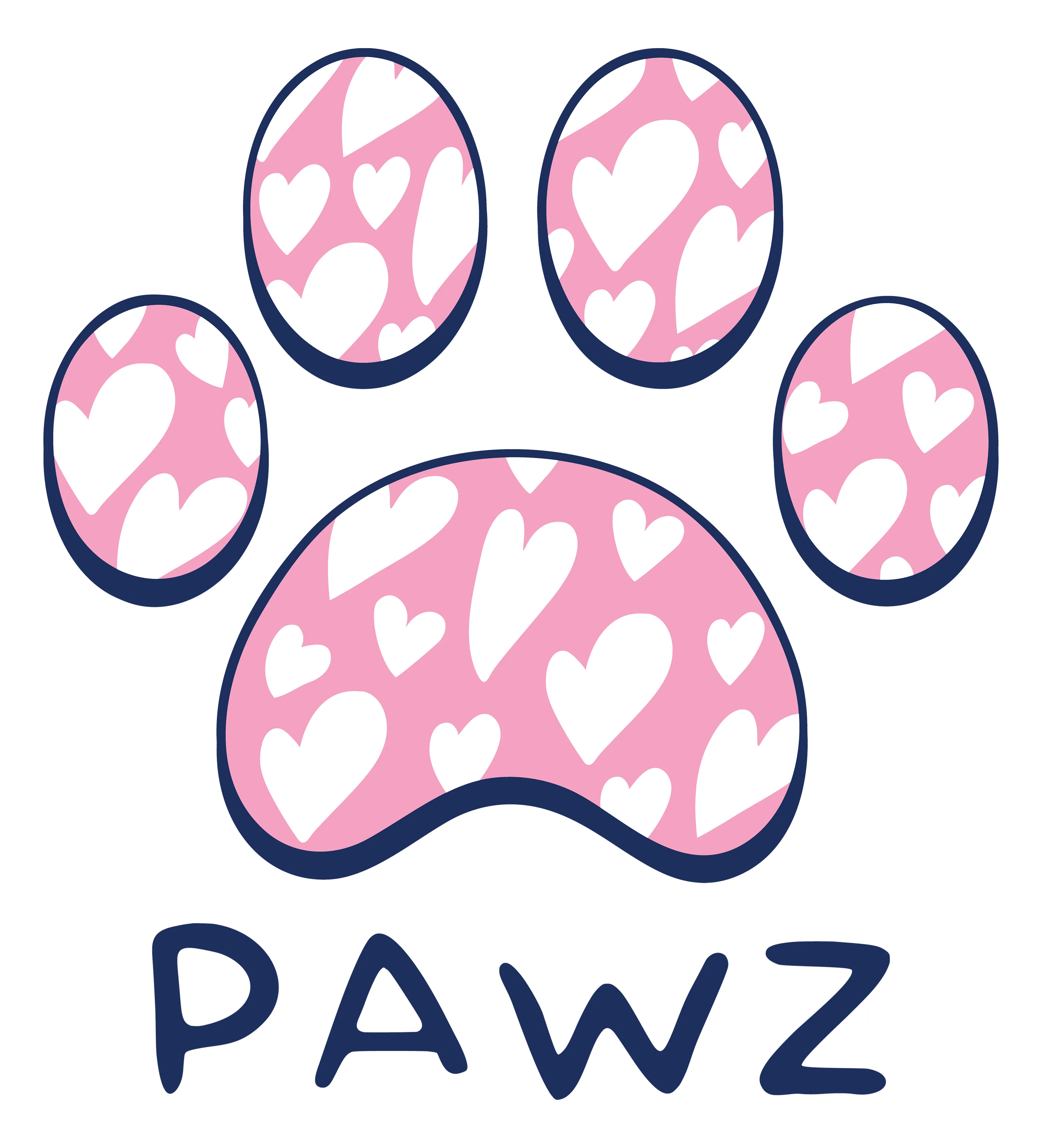 Hearts Paw (Adult Hoodie) sold by PAWZ product image thumbnail 3