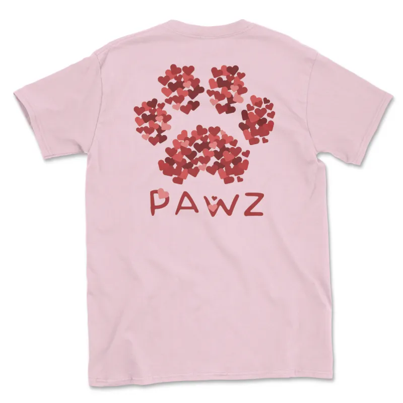 Heartfelt Paw (Adult Short Sleeve T-Shirt) sold by PAWZ