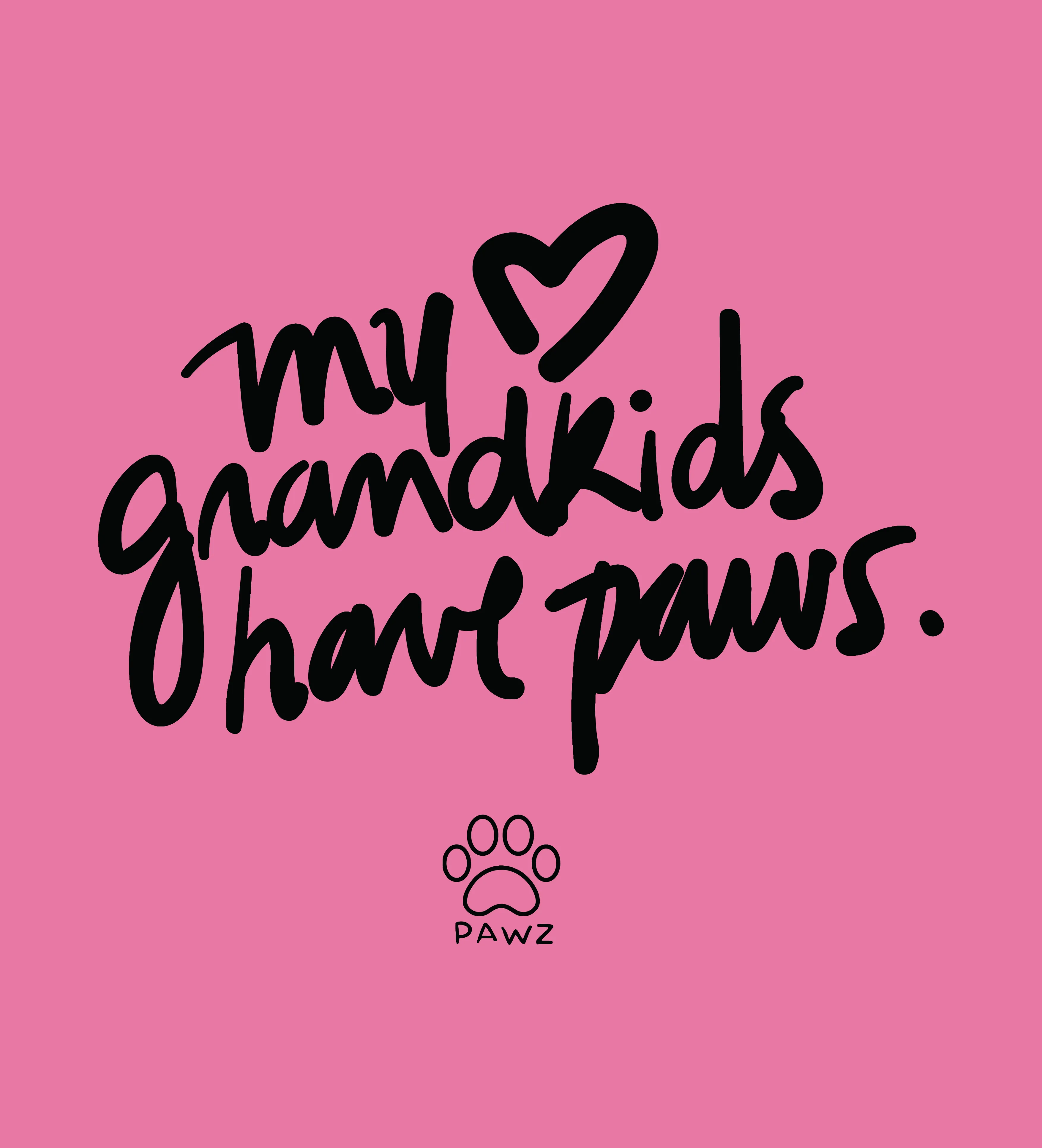 Grandpawz - Front Print (Adult Short Sleeve T-Shirt sold by PAWZ product image thumbnail 2