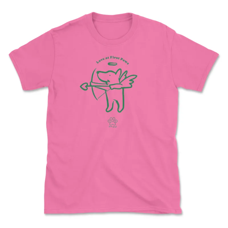 Cupid Pawz - Front Print (Adult Short Sleeve T-Shirt) sold by PAWZ