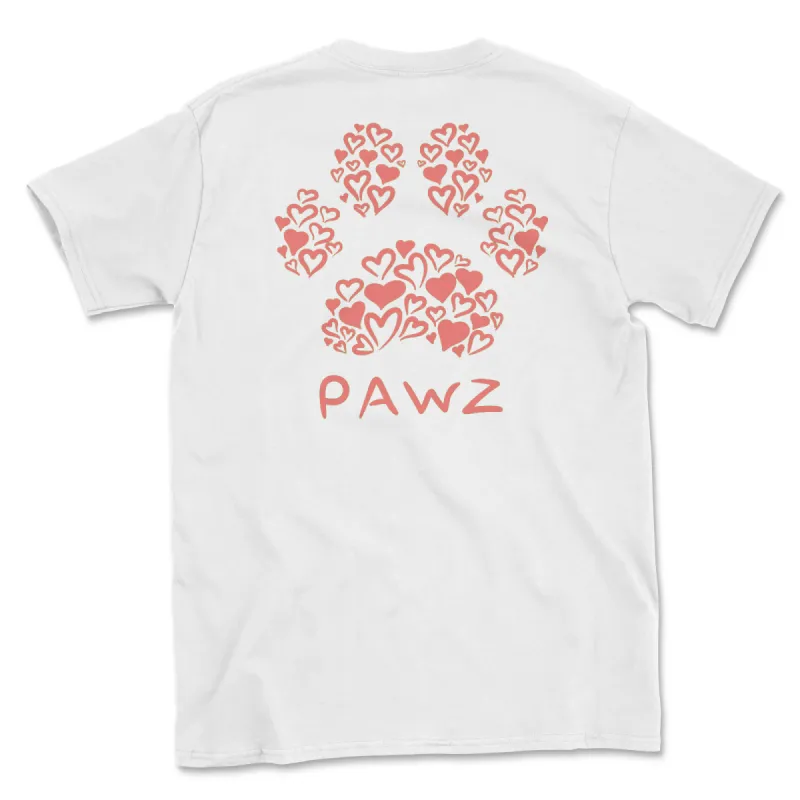 Paw Prints of Love (Adult Short Sleeve T-Shirt) sold by PAWZ