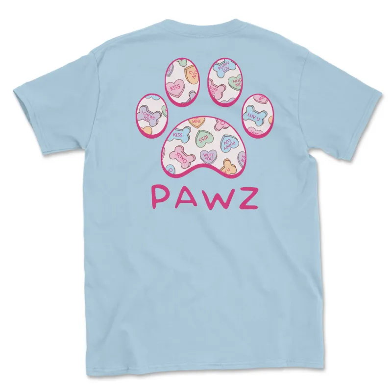 Candy Hearts (Adult Short Sleeve T-Shirt) sold by PAWZ
