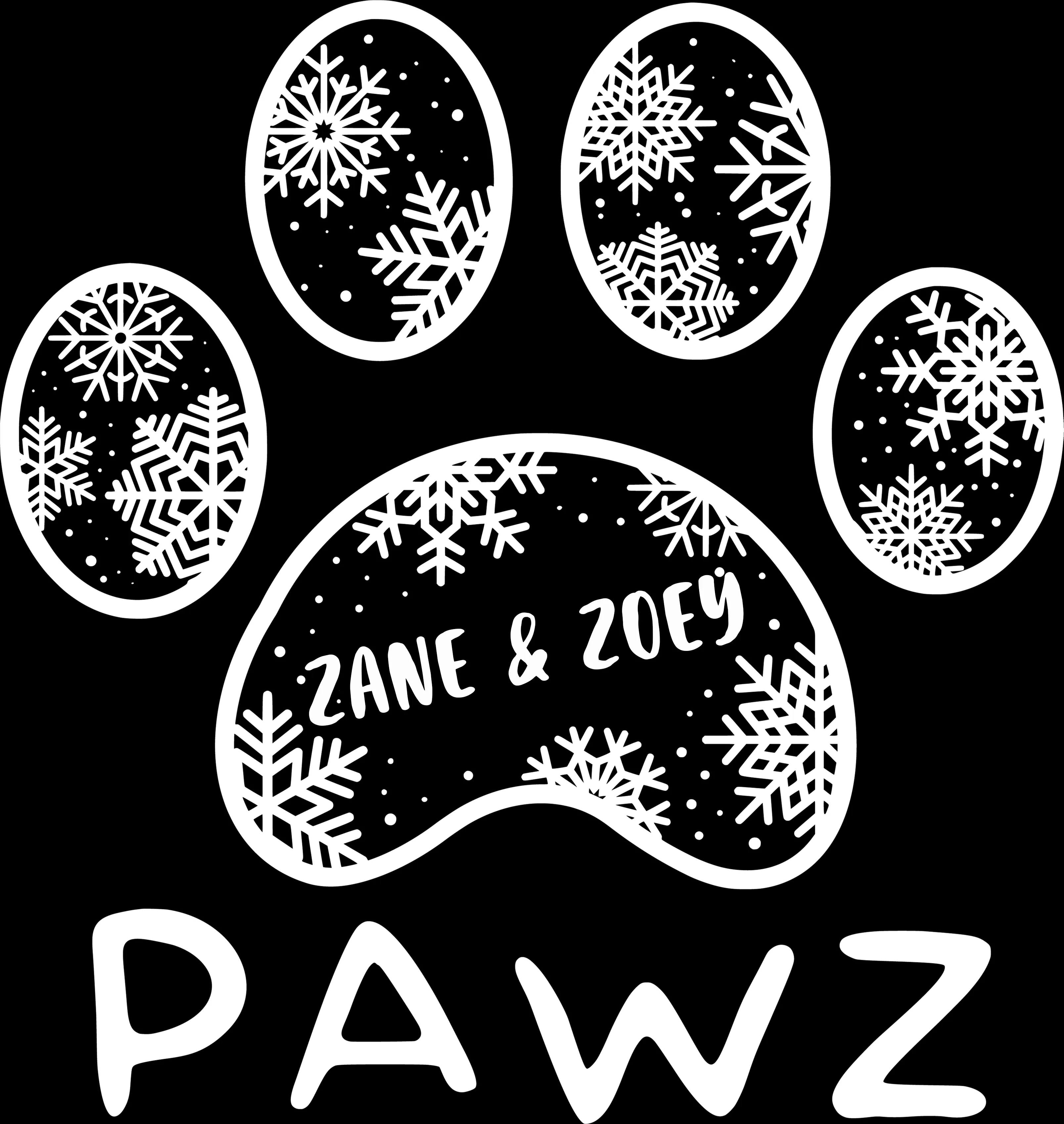 Zane & Zoey Snowflake (Adult Hoodie) sold by PAWZ product image thumbnail 3