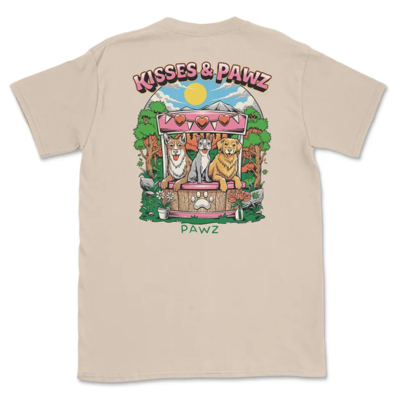 Kisses & Pawz (Adult Short Sleeve T-Shirt) sold by PAWZ
