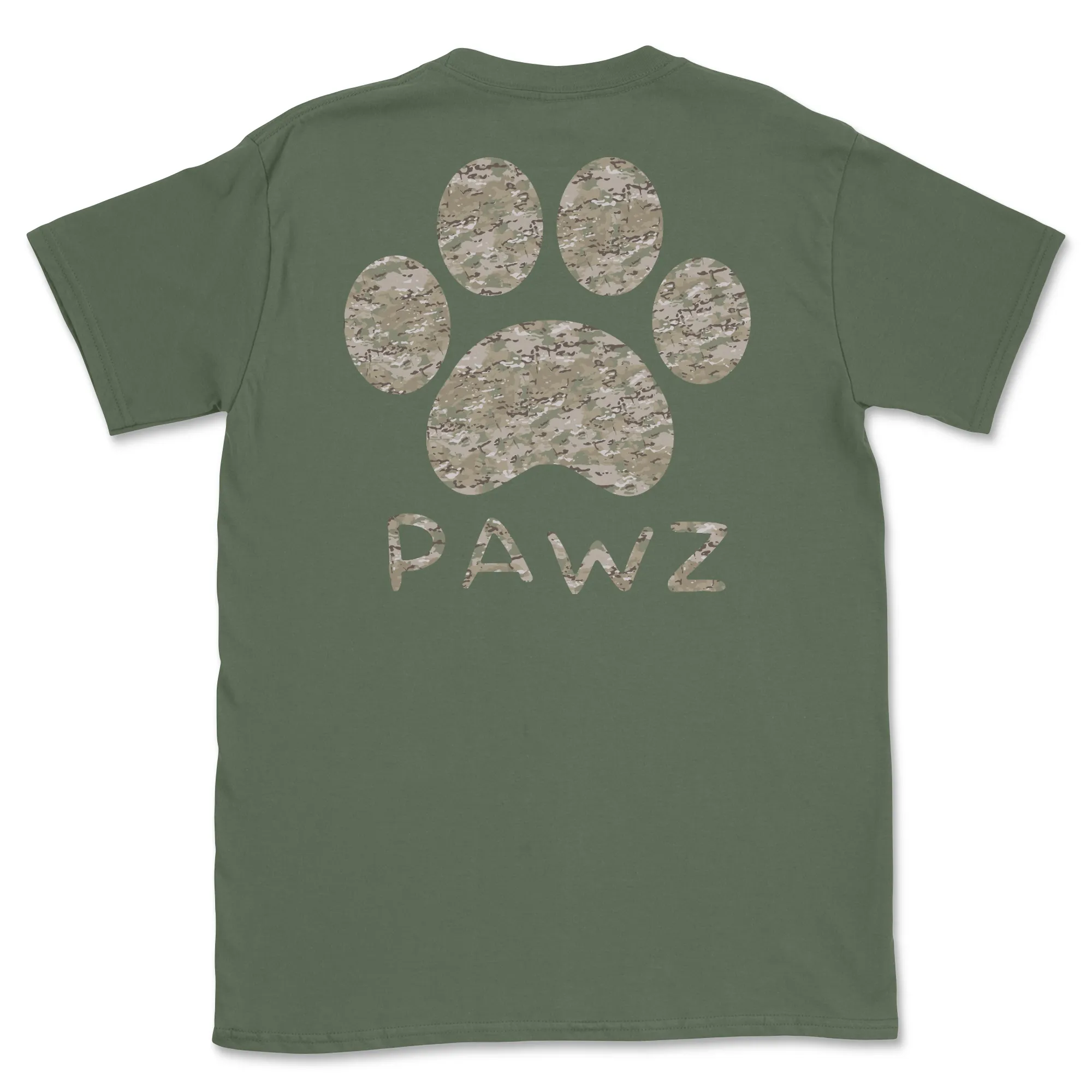 Army Camo (Adult Short Sleeve T-Shirt) sold by PAWZ