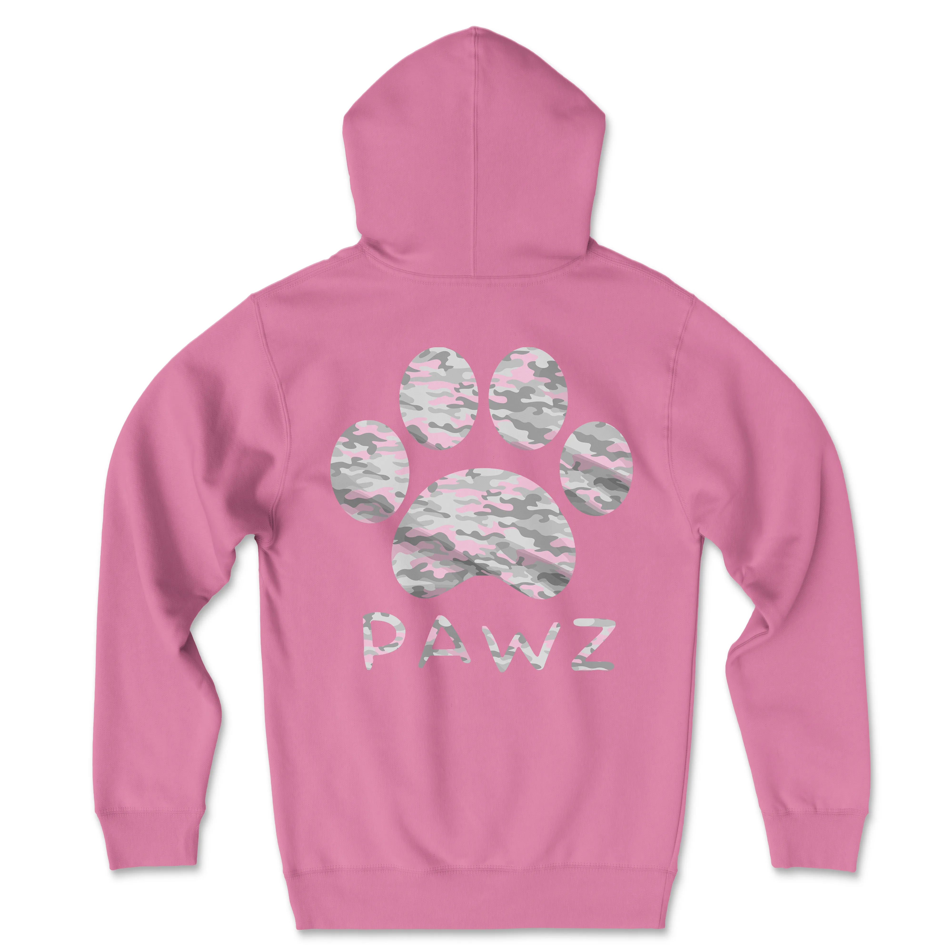 Pink & Grey Camo (Adult Hoodie) sold by PAWZ