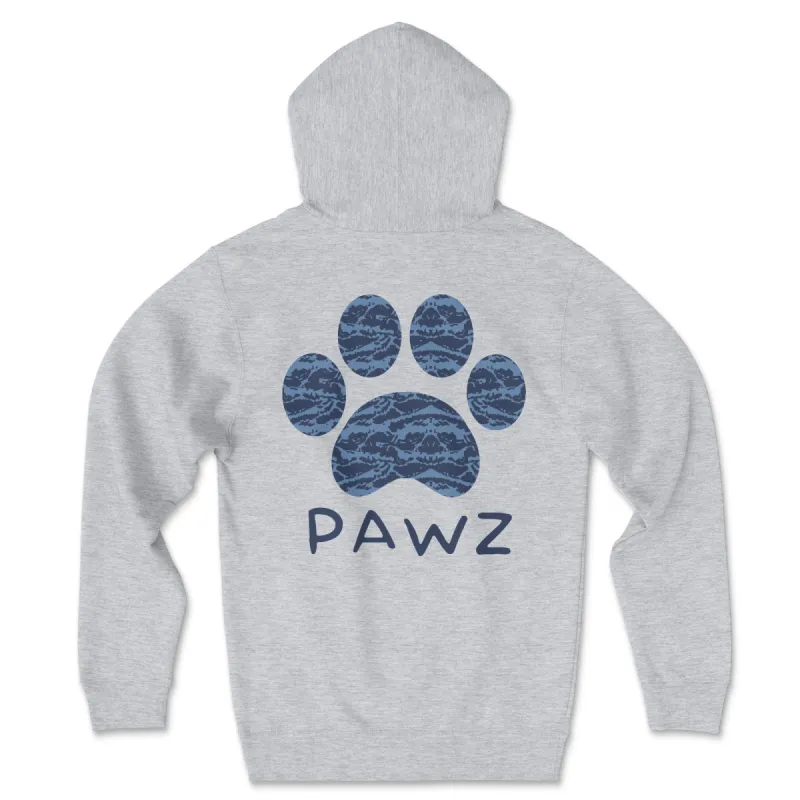 Blue Tiger Camo (Adult Hoodie) sold by PAWZ