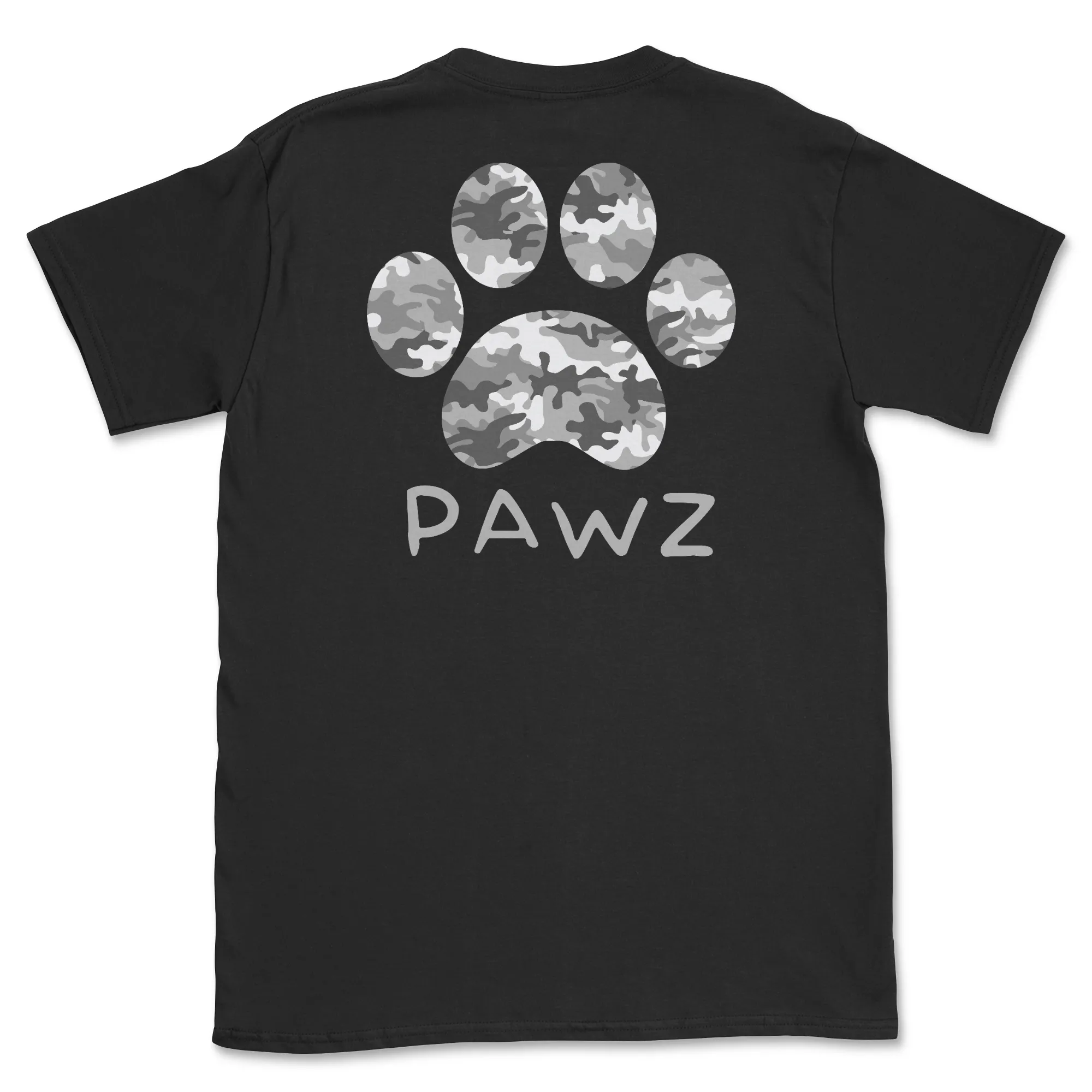 Grey Camo (Adult Short Sleeve T-Shirt) sold by PAWZ