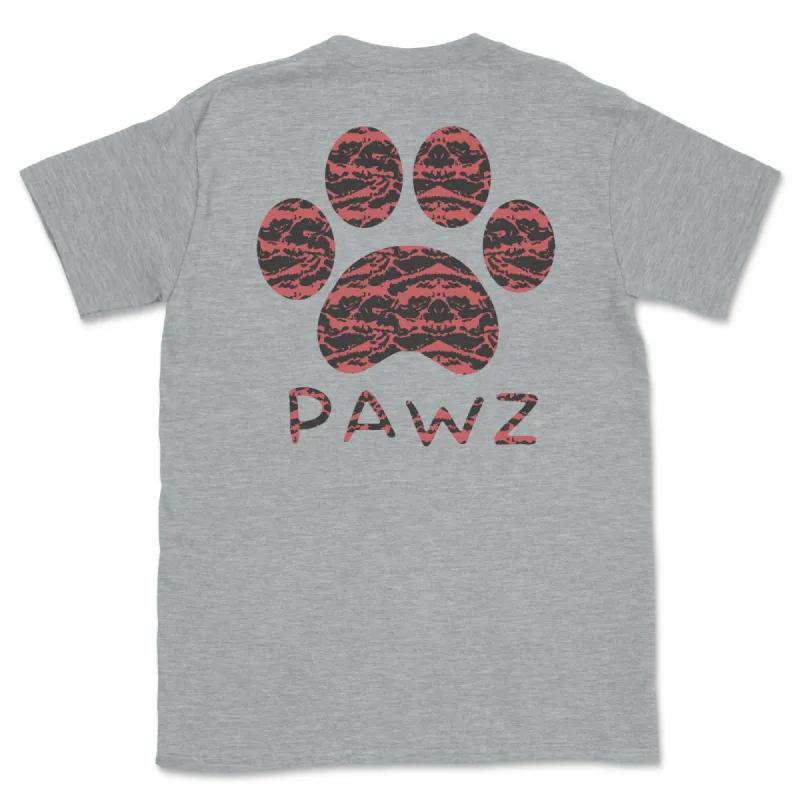 Red Tiger Camo (Adult Short Sleeve T-Shirt) sold by PAWZ