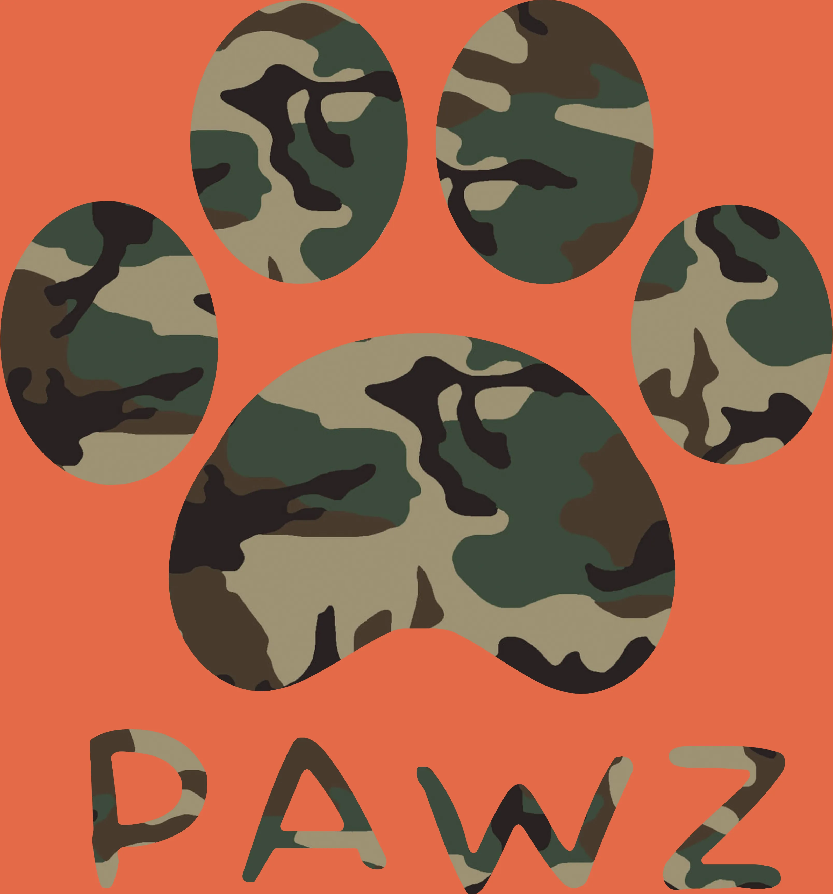 Armed Forces Camo (Adult Short Sleeve T-Shirt) sold by PAWZ product image thumbnail 3